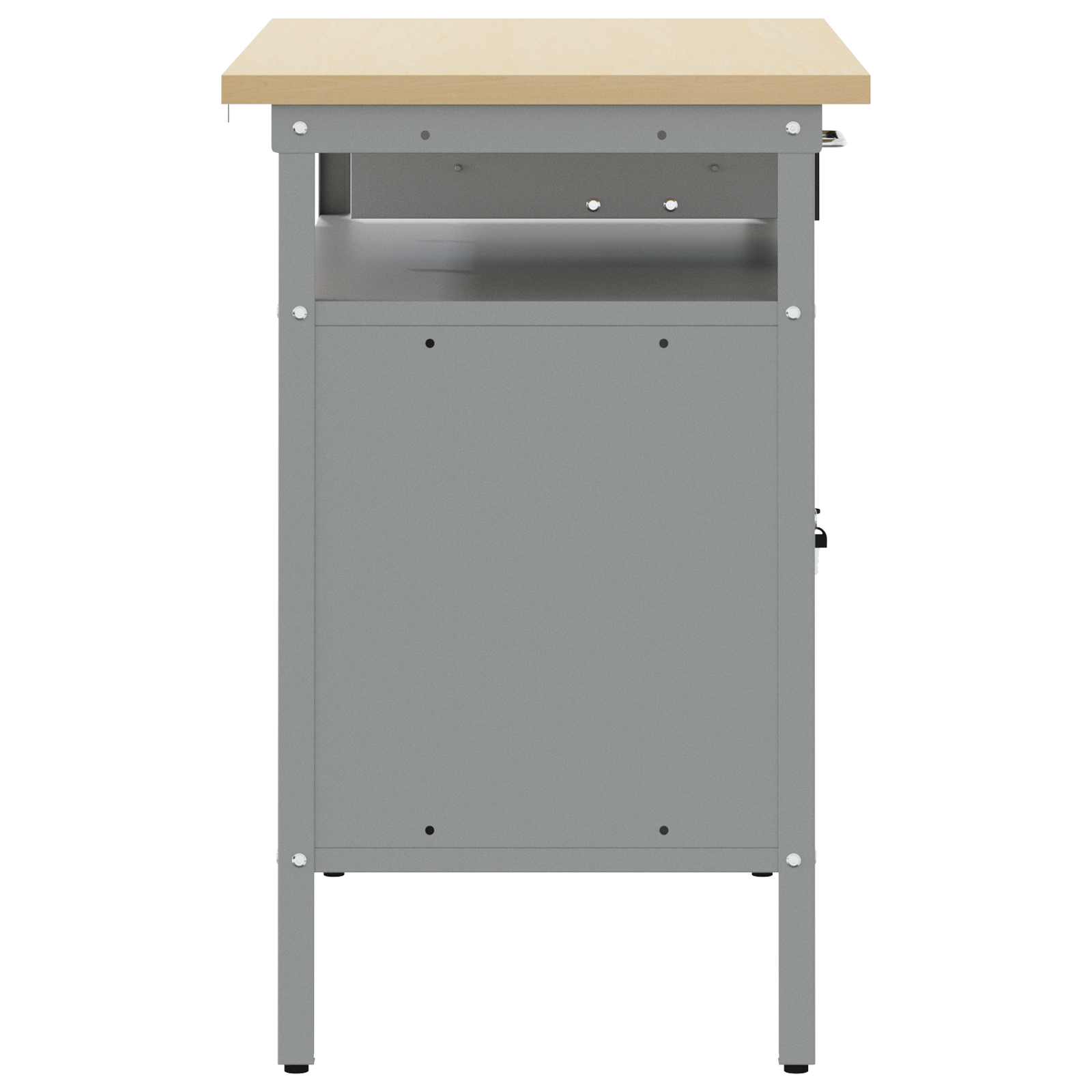 Workbench with Lockable Door Black 100x55x85 cm Steel - Image 8