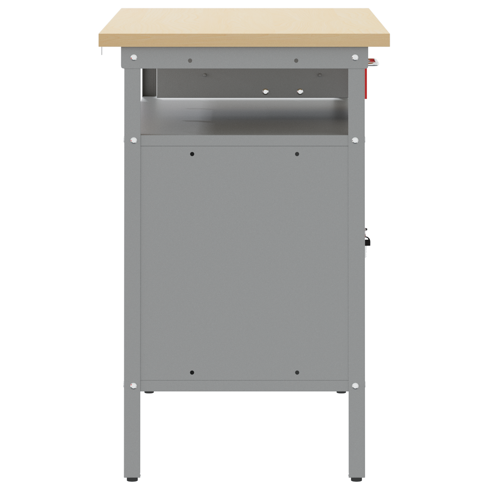 Workbench with Lockable Door Red 100x55x85 cm Steel - Image 8