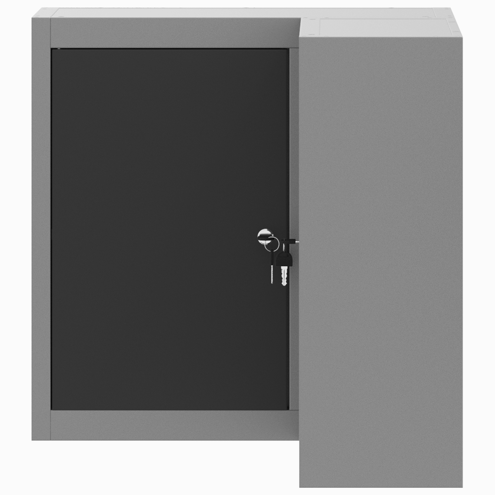 Corner Tool Cabinet Wall-Mounted and Lockable Black Steel - Image 6
