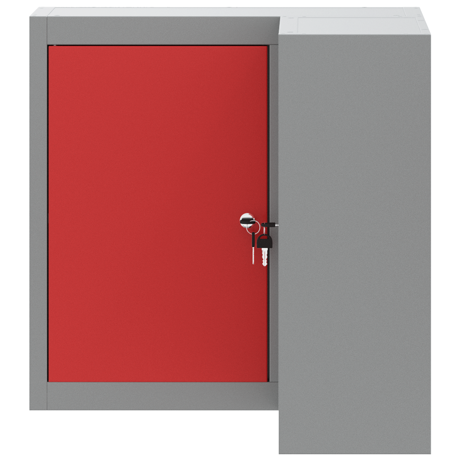 Corner Tool Cabinet Wall-Mounted and Lockable Red Steel - Image 6