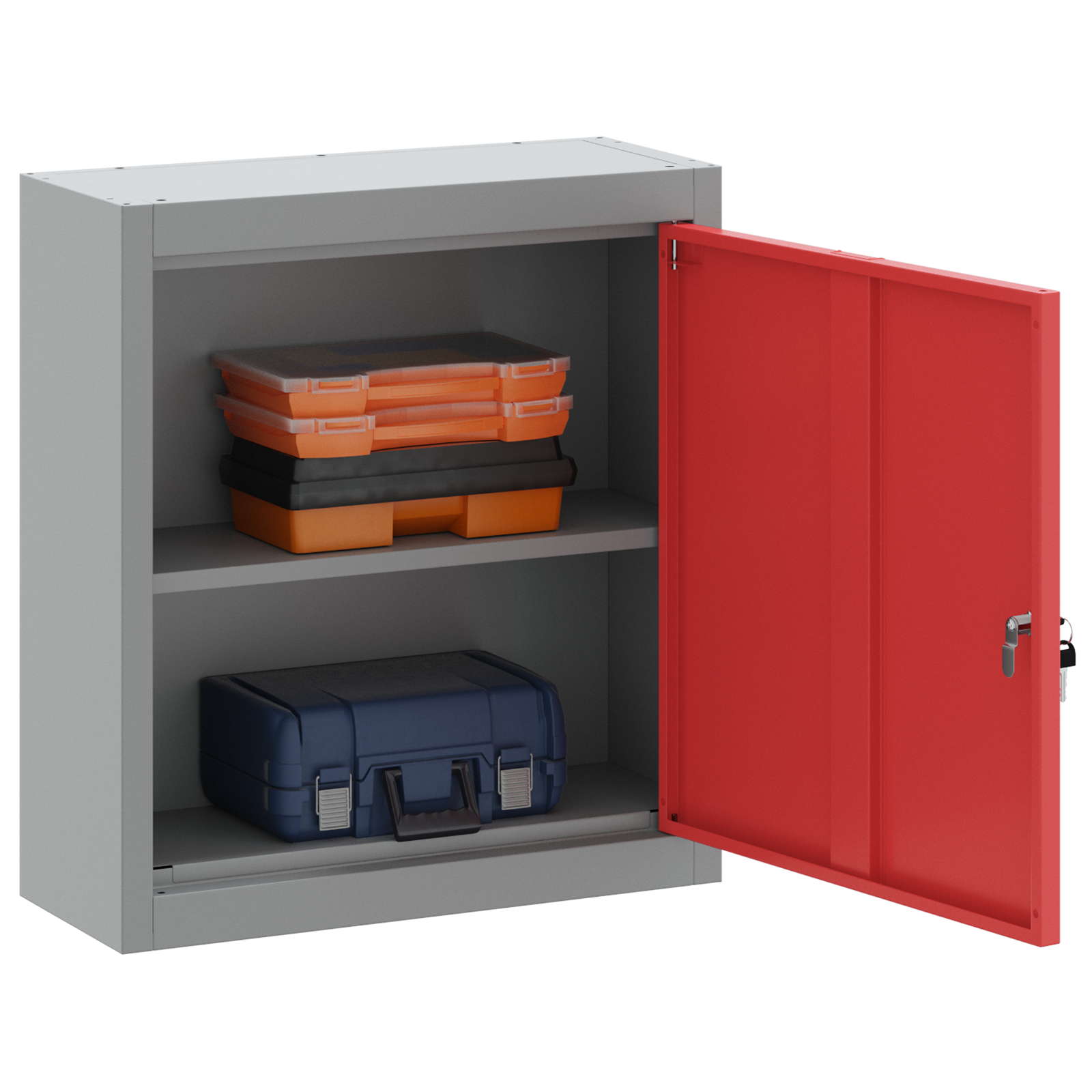 Tool Cabinet Wall-Mounted Red 50x20x55 cm Steel - Image 3