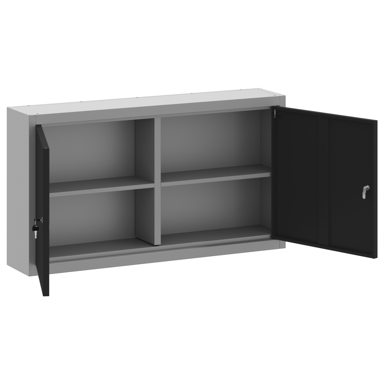 Tool Cabinet Wall-Mounted Black 100x20x55 cm Steel - Image 5