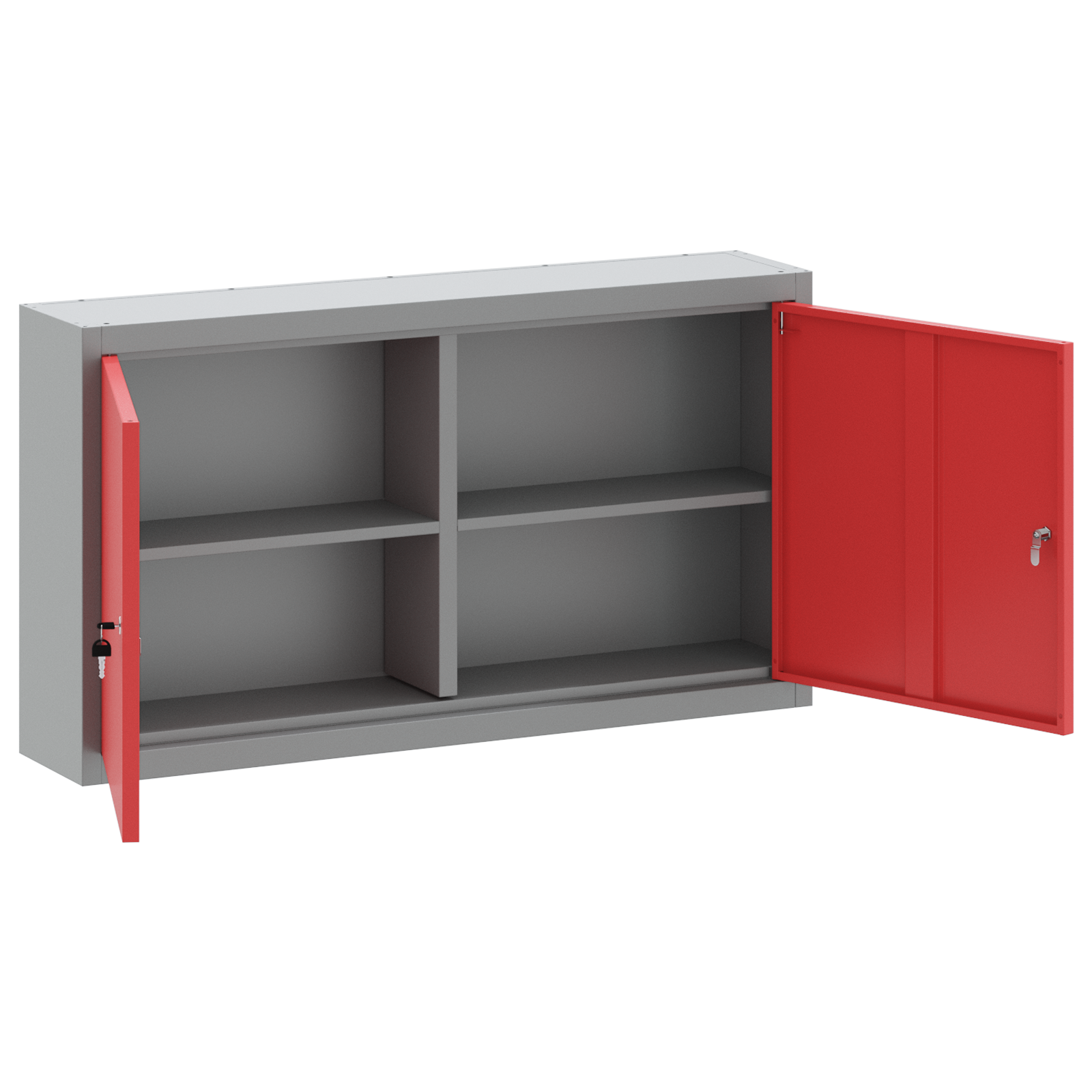 Tool Cabinet Wall-Mounted Red 100x20x55 cm Steel - Image 5