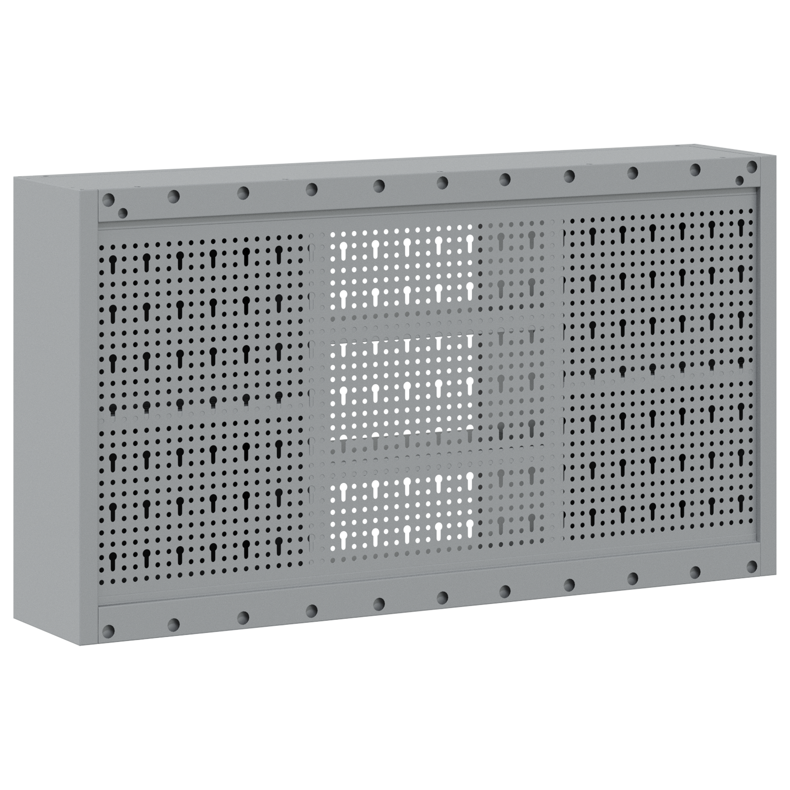 Tool Cabinet Wall-Mounted with Pegboard Black 100x20x55 cm Steel - Image 6