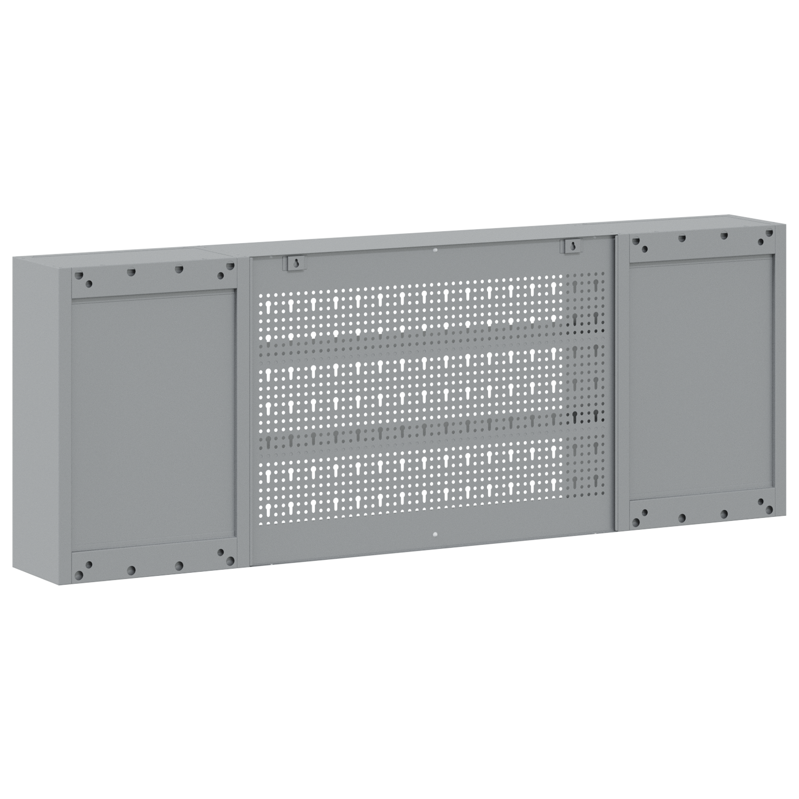 Tool Cabinet Wall-Mounted with Pegboard Red 150x20x55 cm Steel - Image 6