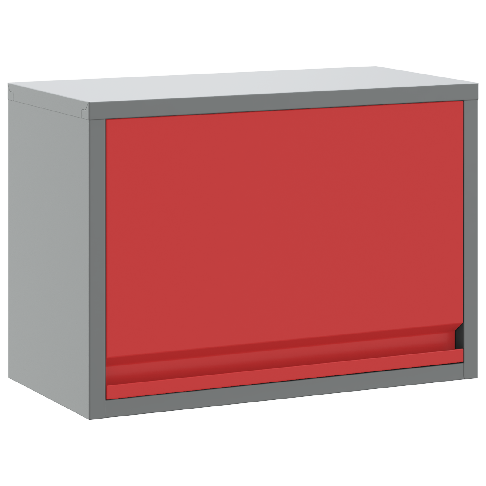 Wall-Mounted Tool Cabinet with Gas-Lift Door in Red, 50x25x35 cm - Image 2