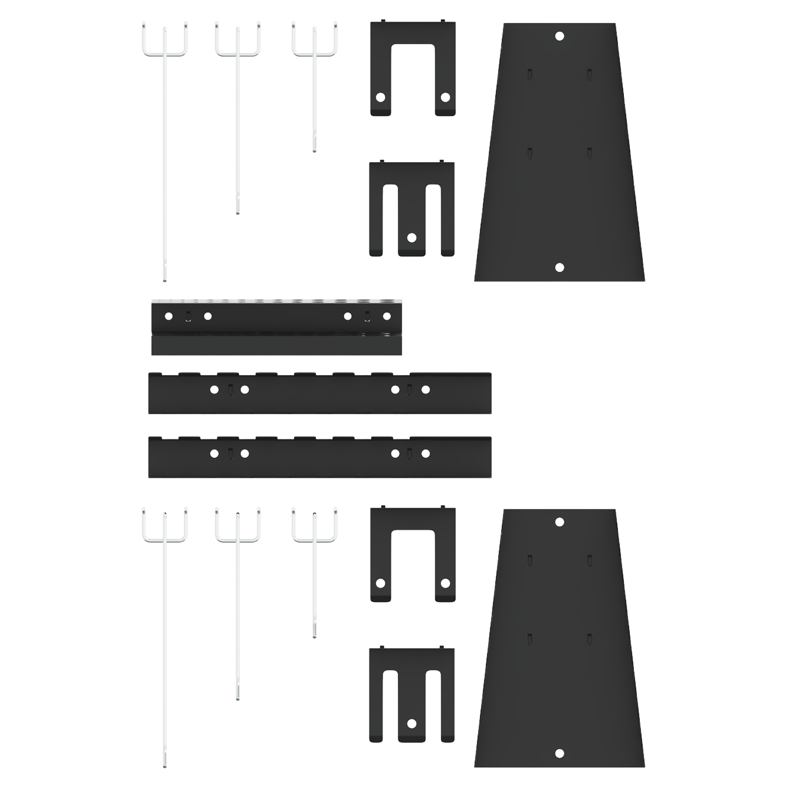 Pegboards - 3 Pack with 15 Accessories, Gray, 50x60 cm, Steel - Image 10