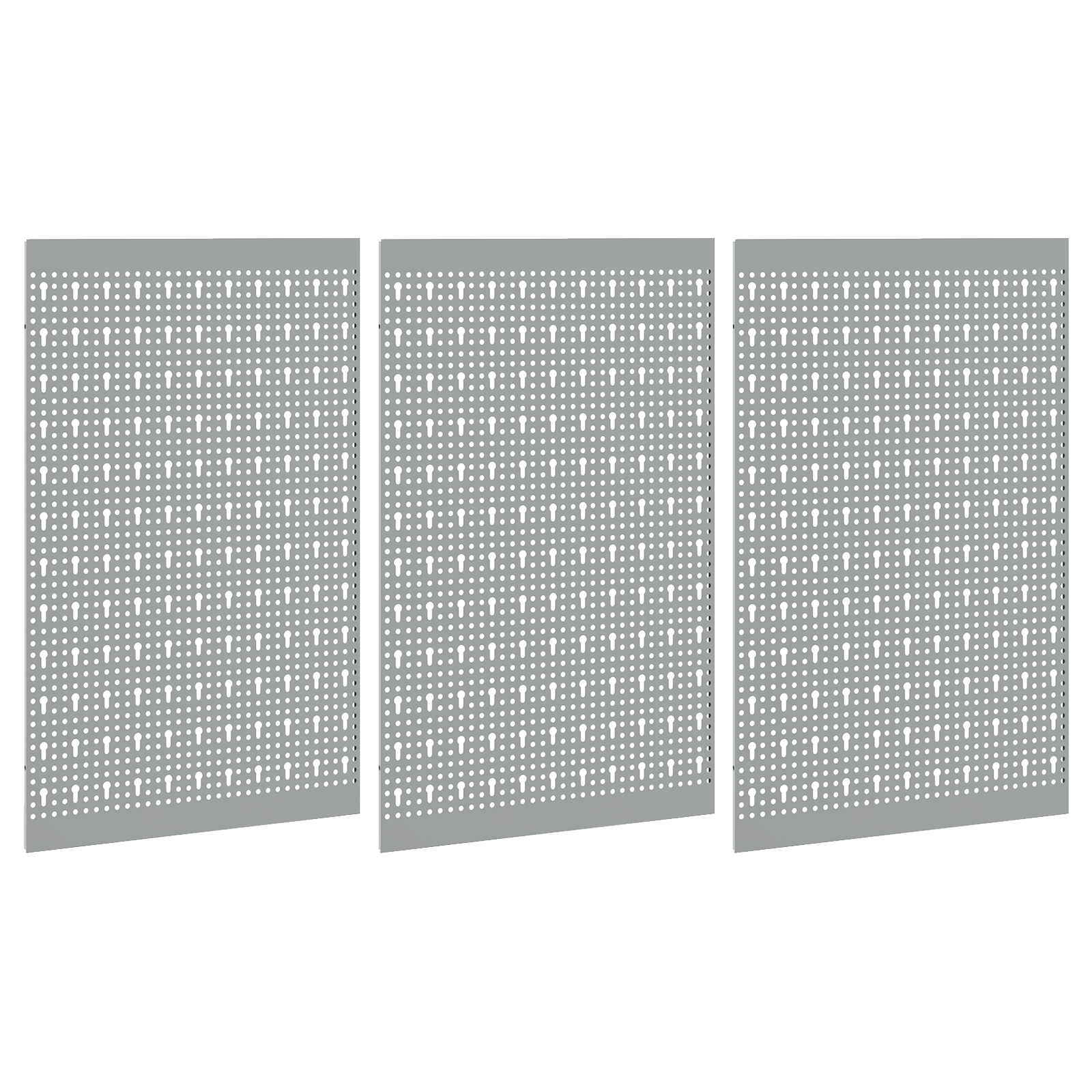 Pegboards - 3 Pack with 15 Accessories, Gray, 50x60 cm, Steel - Image 4