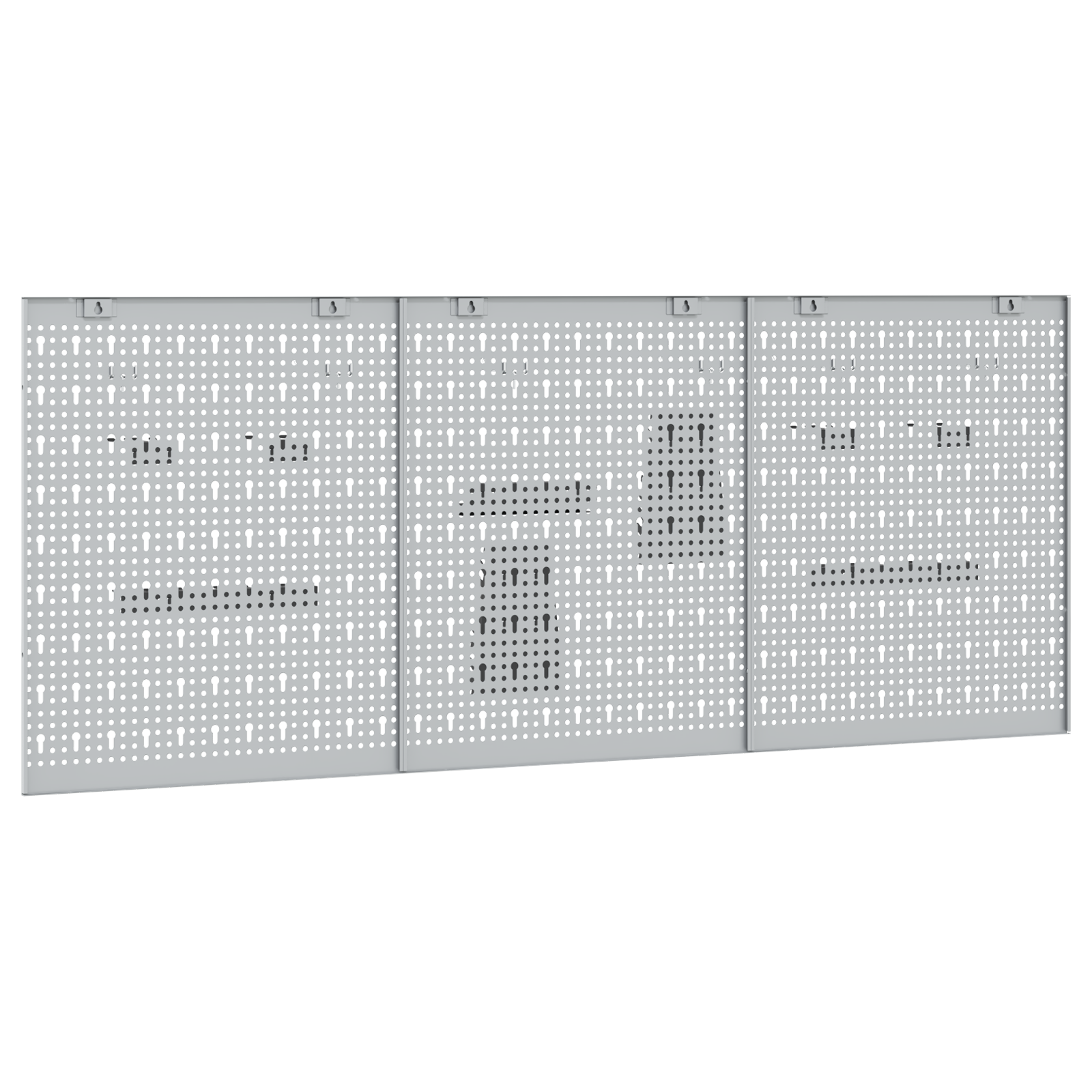 Pegboards - 3 Pack with 15 Accessories, Gray, 50x60 cm, Steel - Image 5
