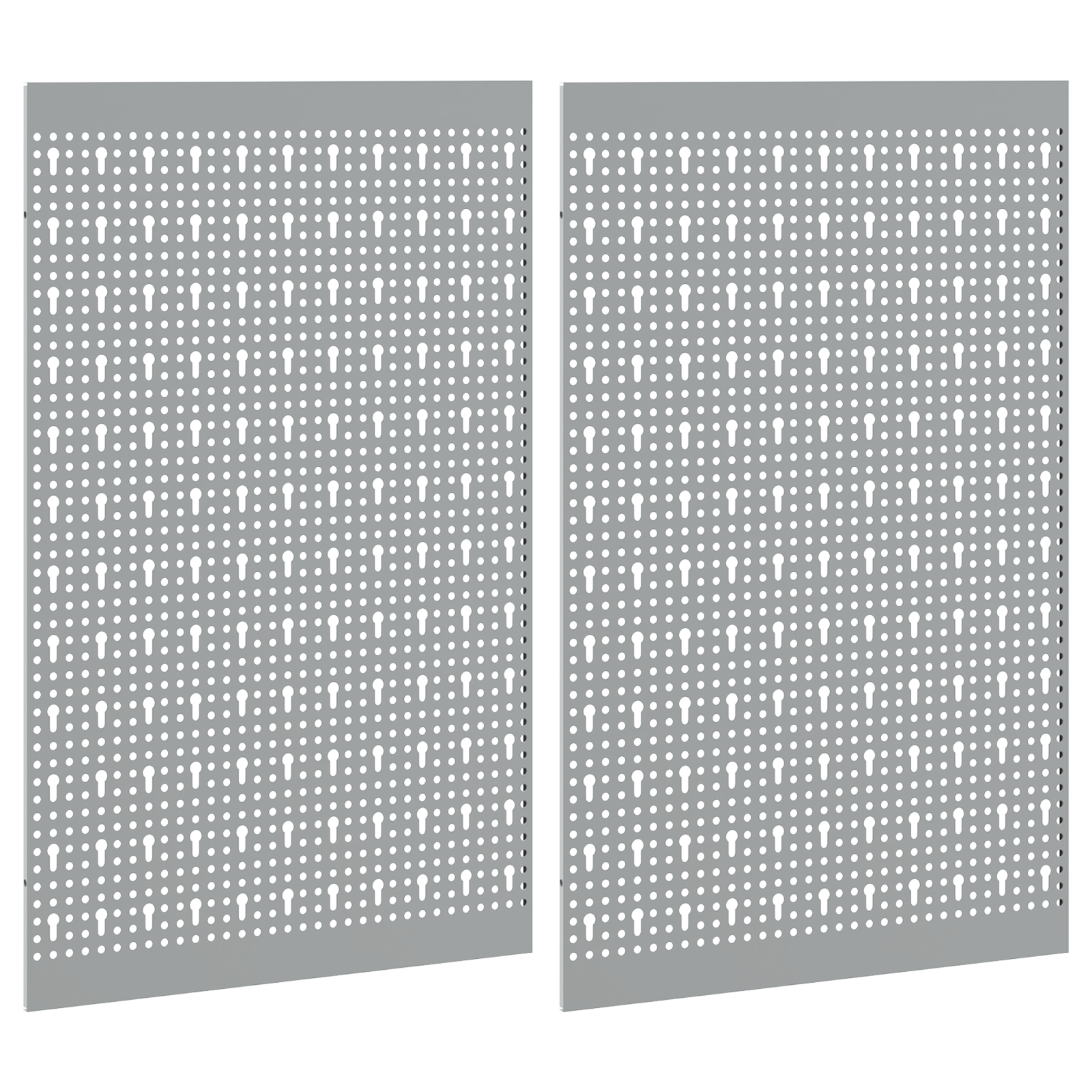Pegboards 2 Pack with 8 Accessories, Grey, 50x80 cm Steel - Image 4