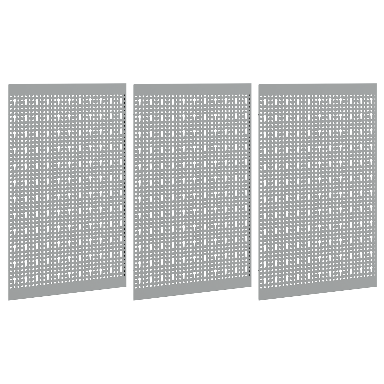 Pegboards 3 pcs with 15 Accessories Grey 50x80 cm Steel - Image 4