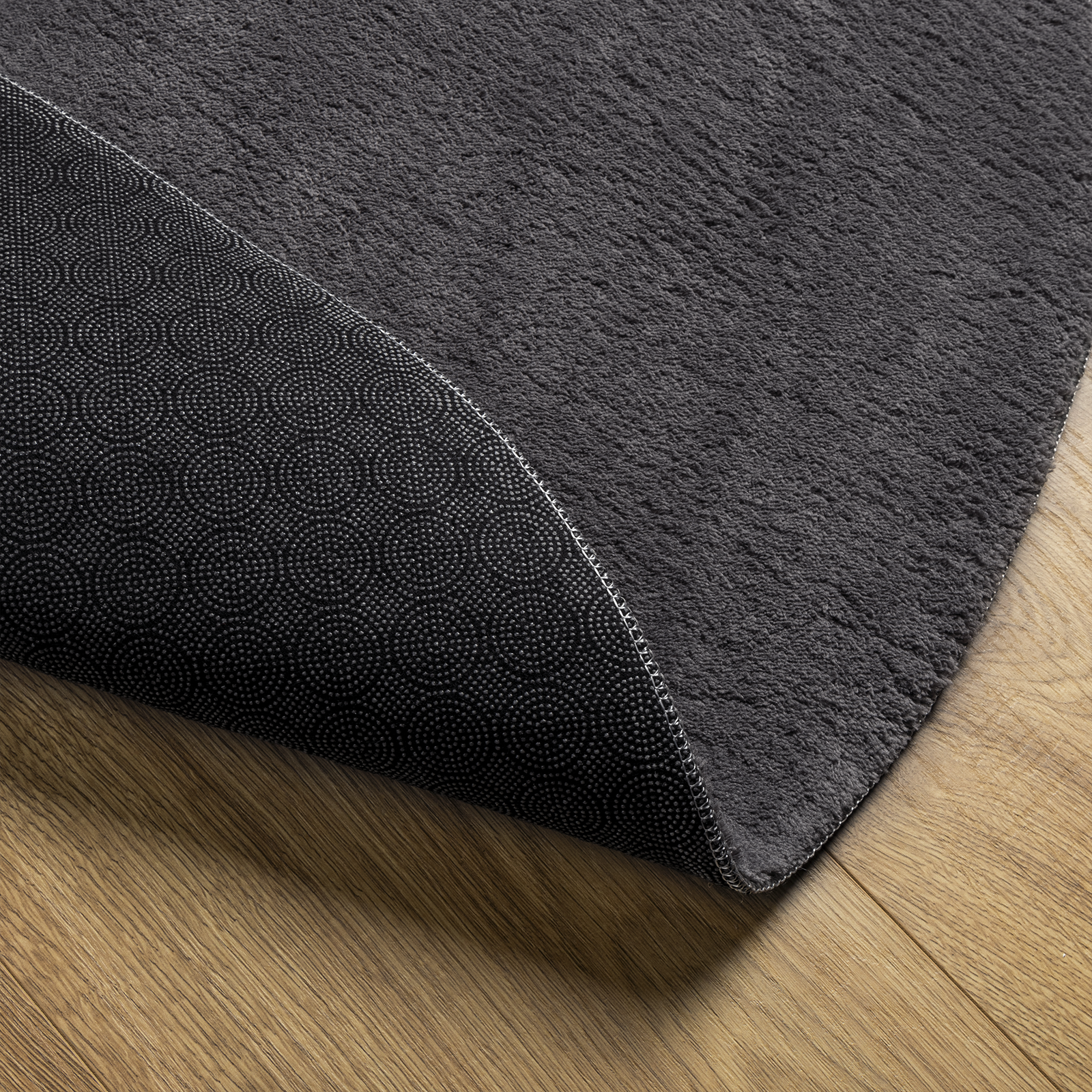 Rug 'HUARTE' Anthracite 140x200 cm Oval - Image 5