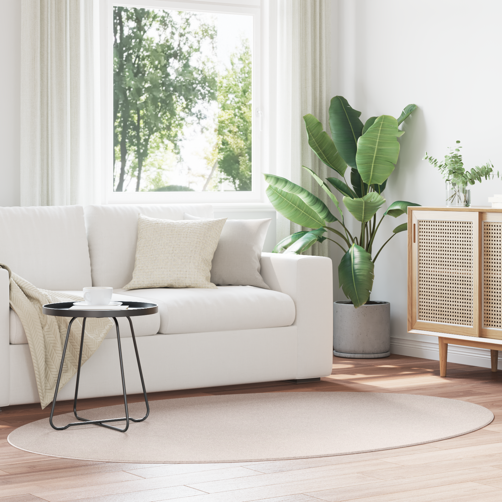 Tapijt “HUARTE” Sand 120×170 cm Ovaal