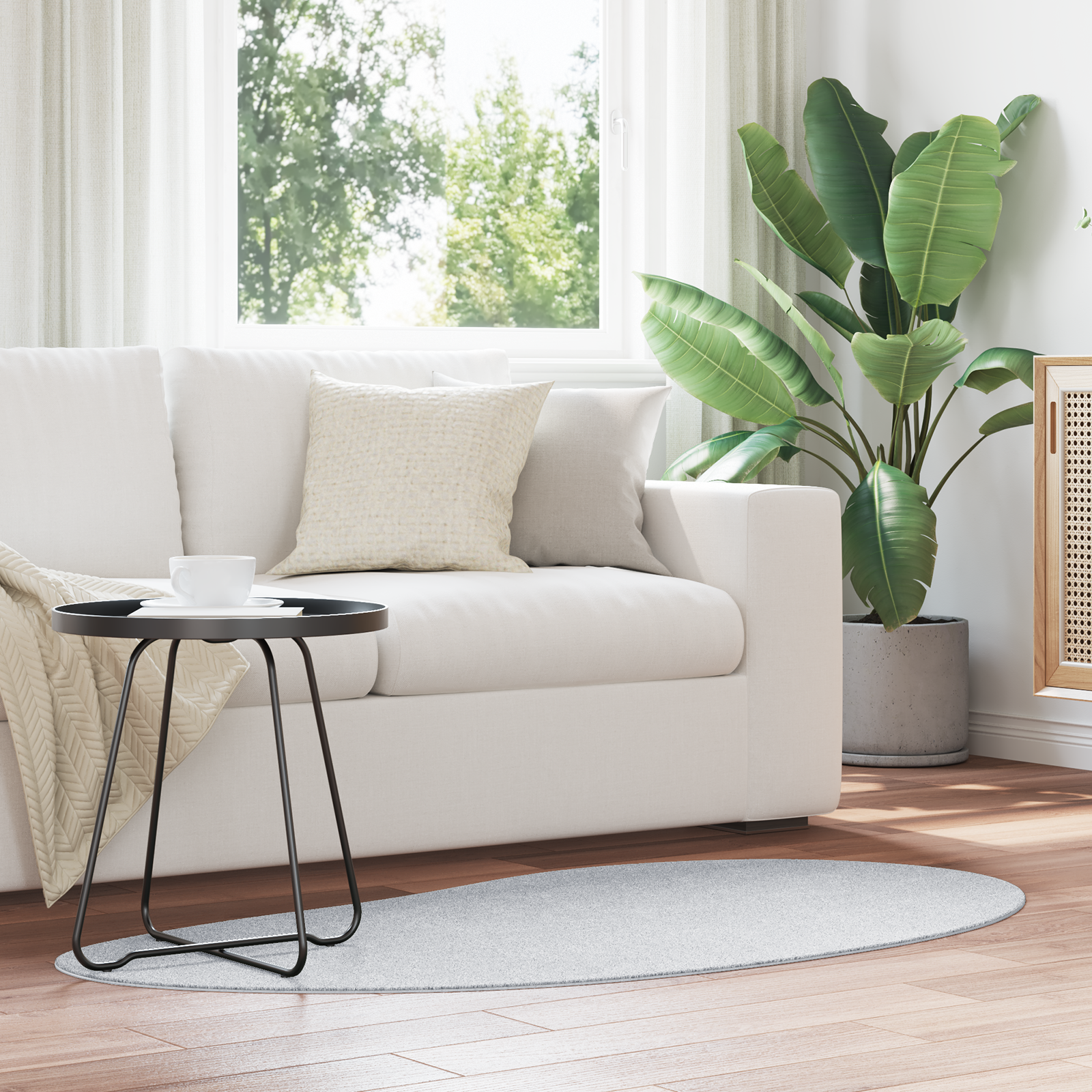 Area Kleed Grijs 80×150 cm Polyester Antislip