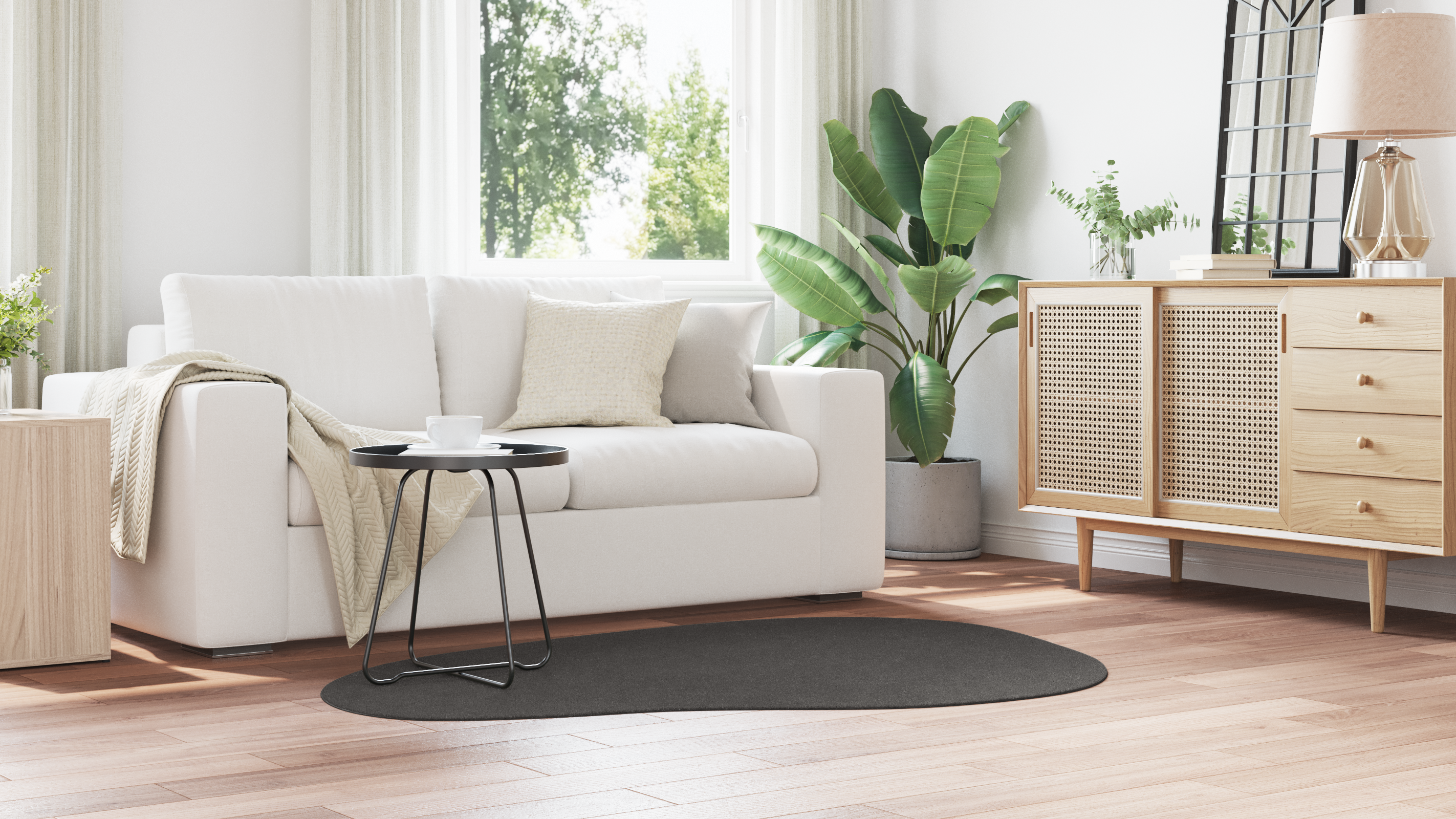 Rug 'HUARTE' Short Pile Soft and Washable Anthracite 120x170 cm - Image 4