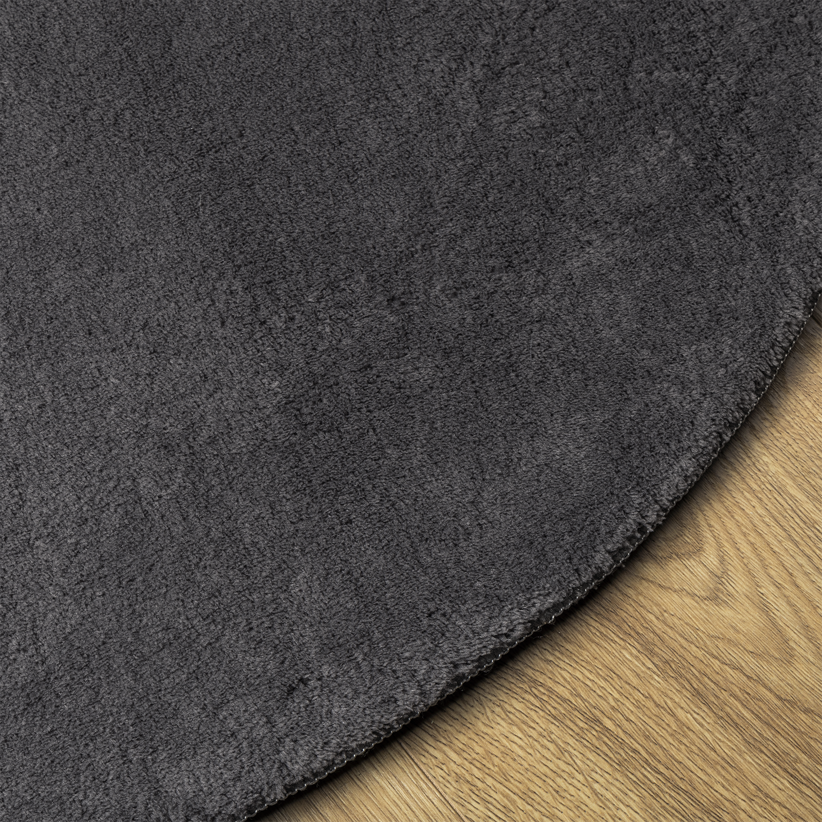 Rug ""HUARTE"" Short Pile Soft and Washable Anthracite 140x200 cm - Image 5