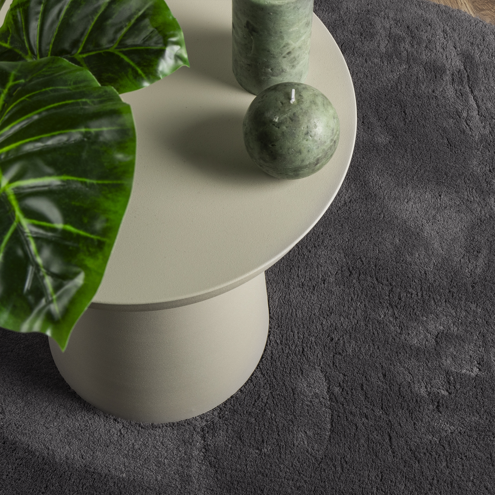 Rug ""HUARTE"" Short Pile Soft and Washable Anthracite 140x200 cm - Image 7