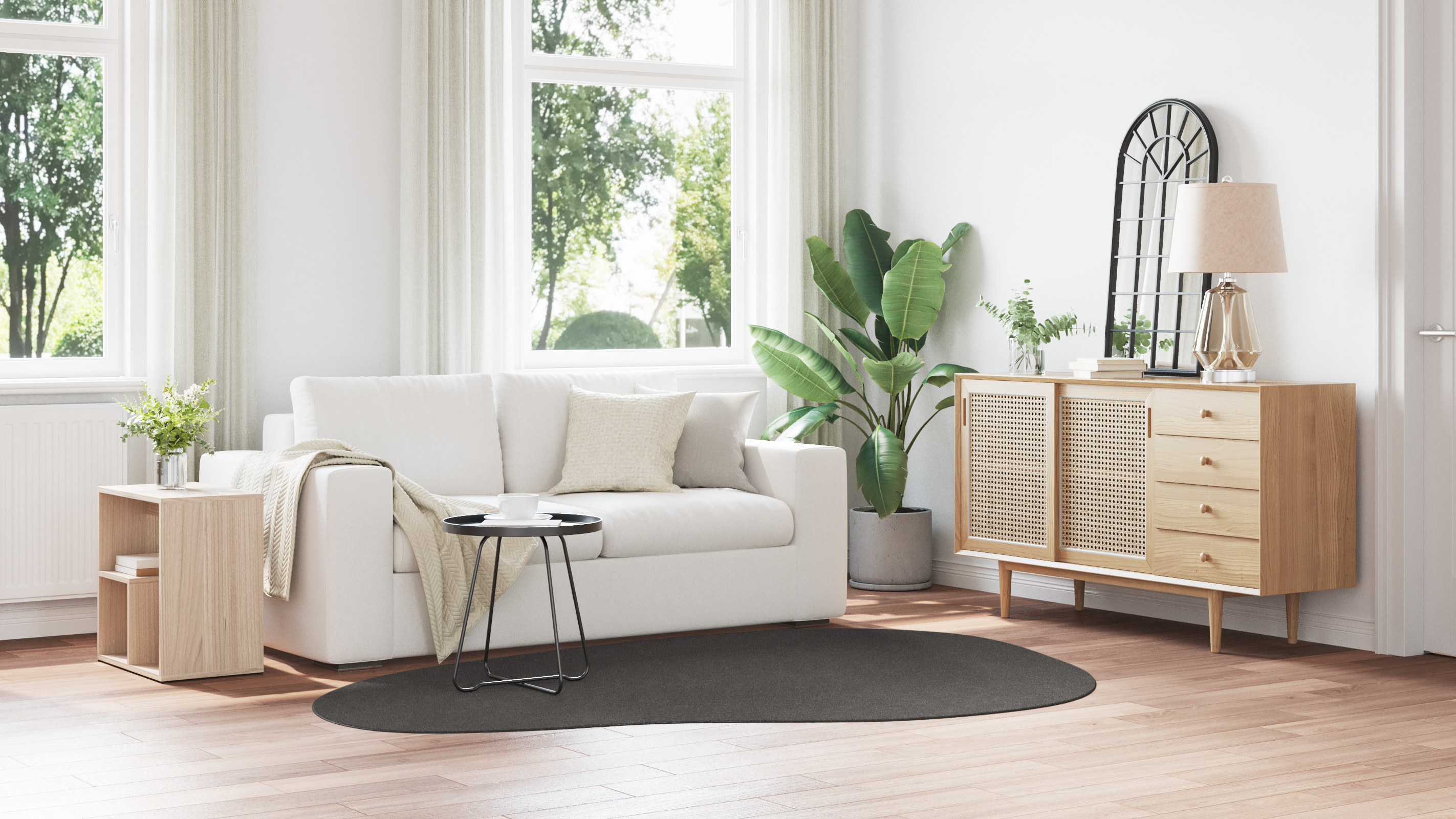 Rug ""HUARTE"" Short Pile Soft and Washable Anthracite 160x230 cm - Image 4