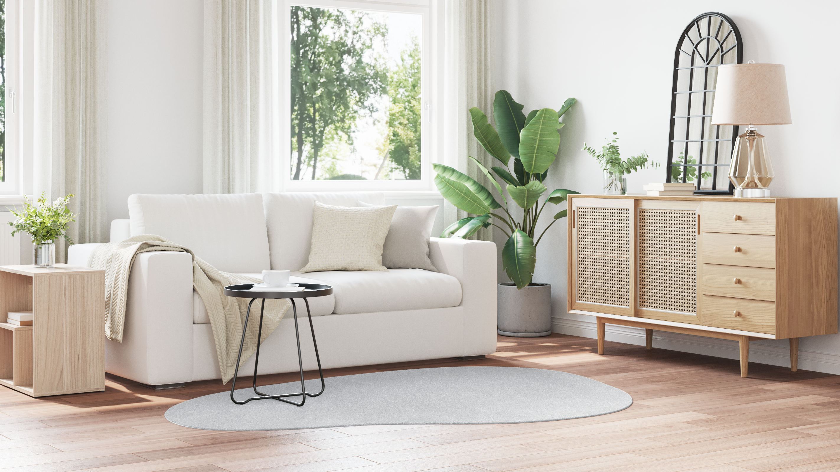 Rug ""HUARTE"" Short Pile Soft and Washable Grey 140x200 cm - Image 4