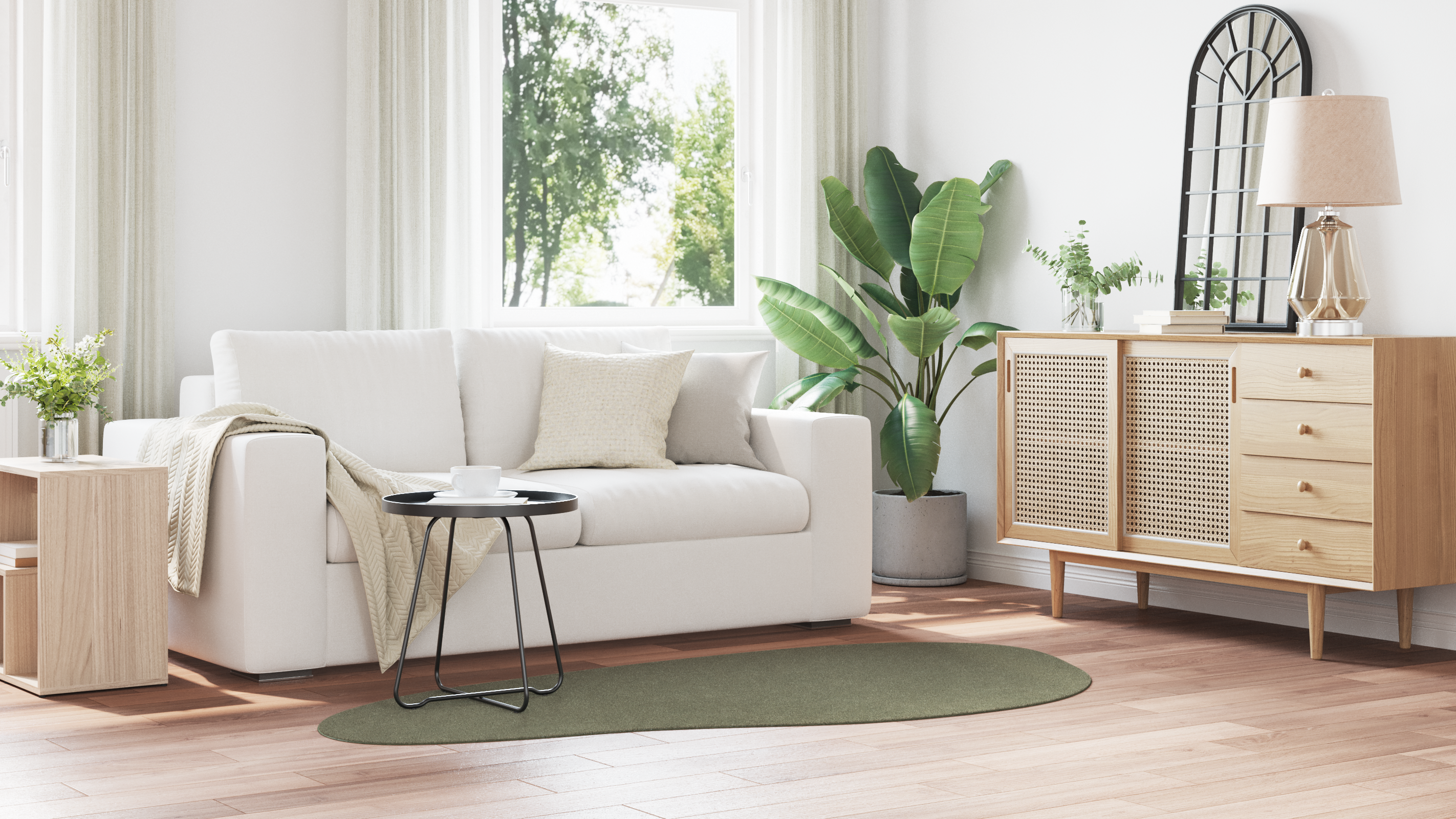 Rug 'HUARTE' Short Pile Soft and Washable Forest Green 100x200 cm - Image 4