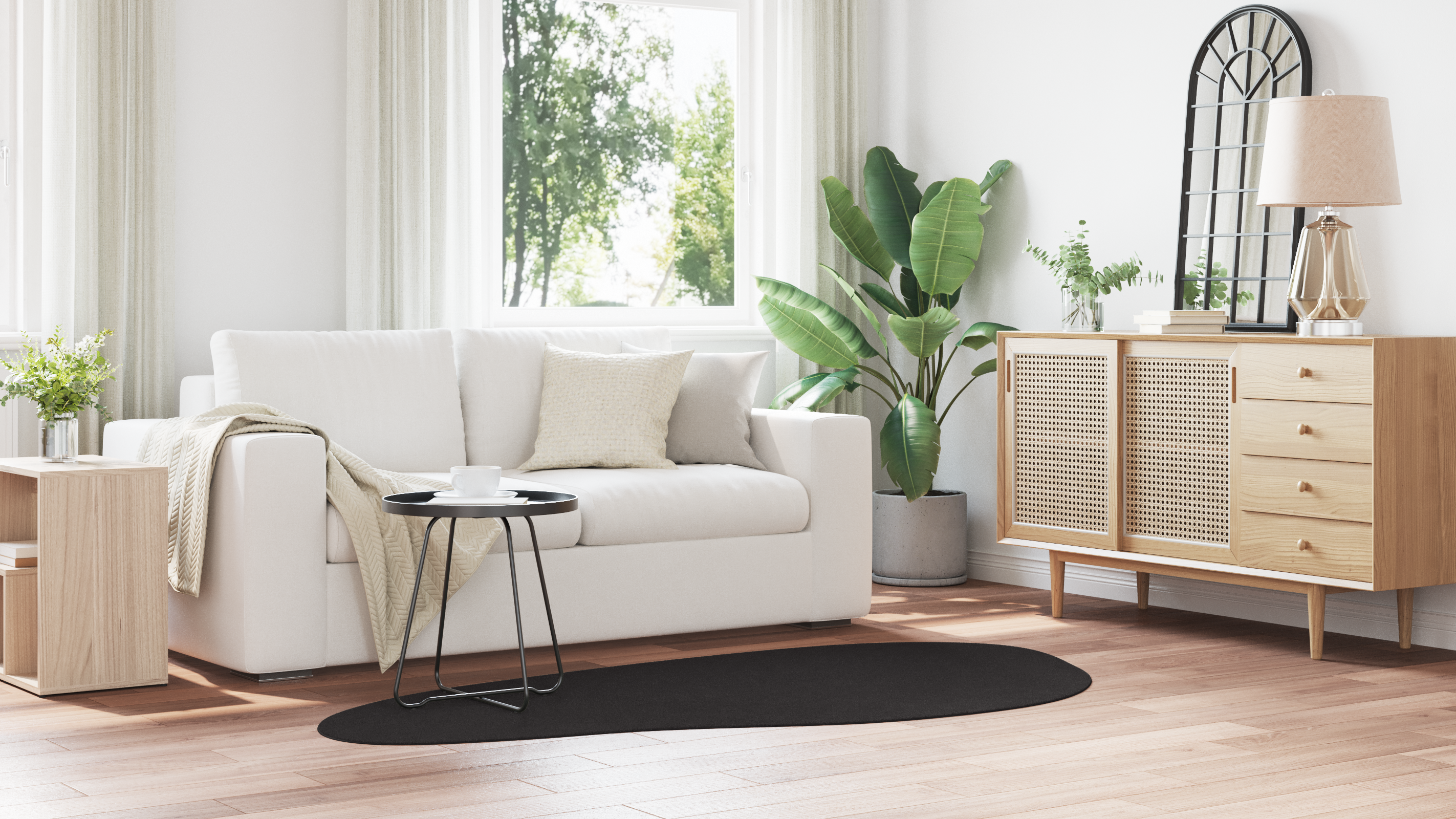 Rugs Black Polyester 100 x 200 cm Decorative Inlays Area Rug - Image 4