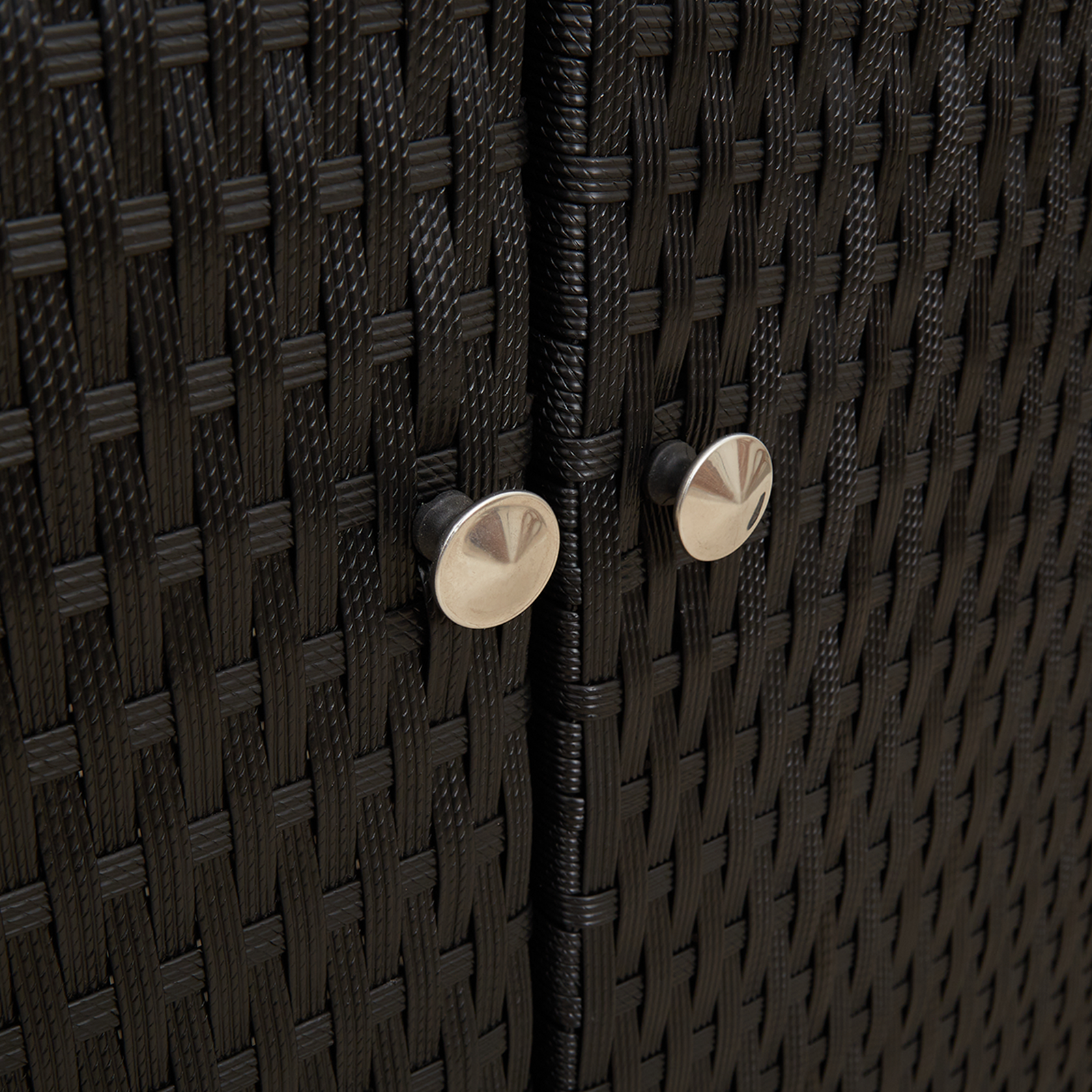 Storage Cabinet Black 100x36x102 cm Rattan - Image 8