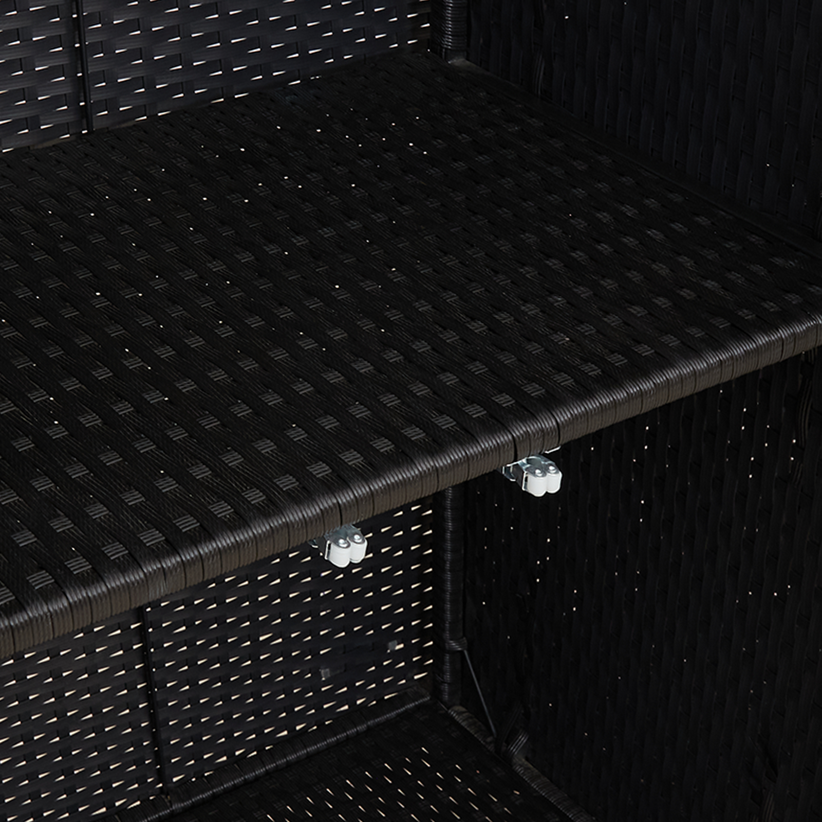 Storage Cabinet Black 100x36x102 cm Rattan - Image 9