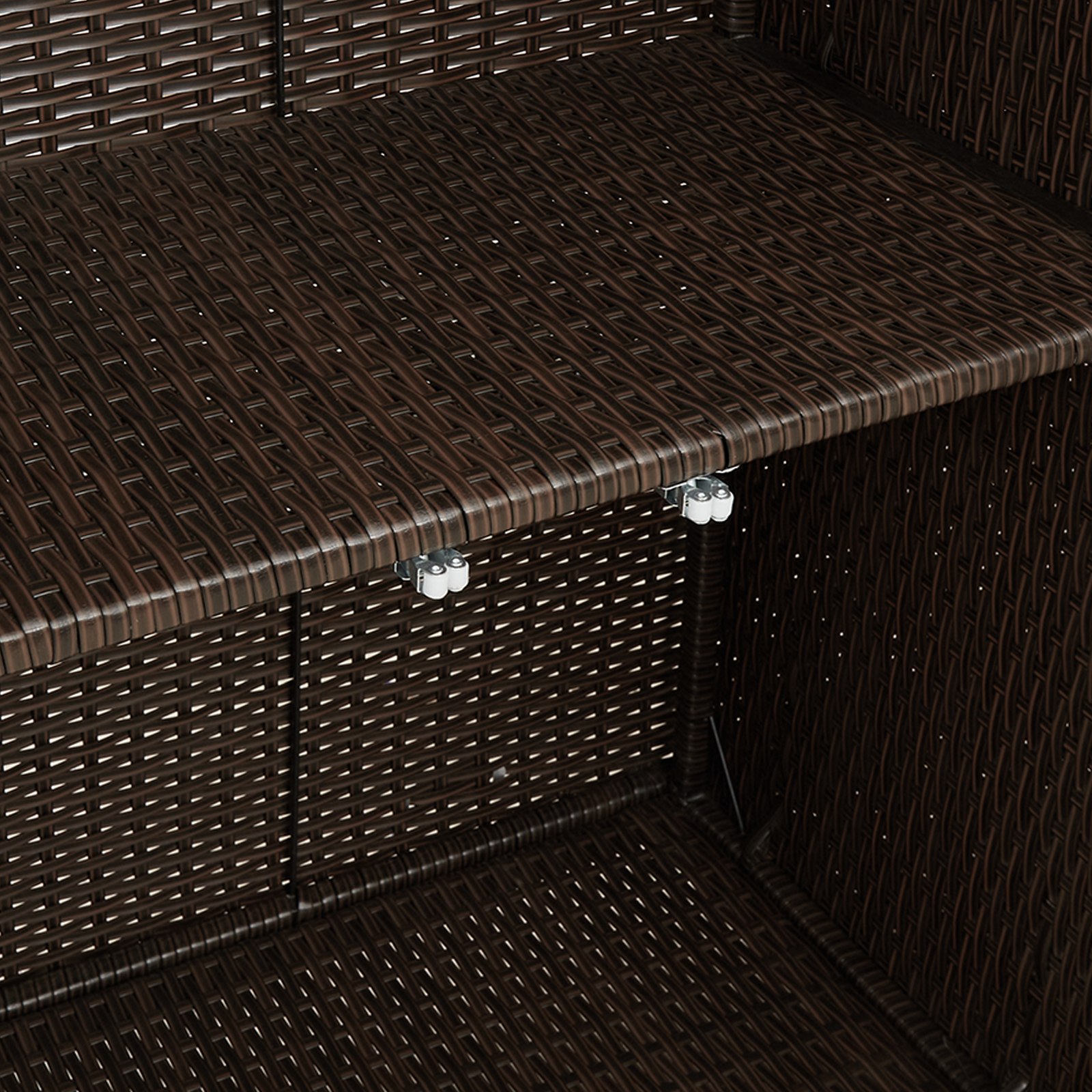 Storage Cabinet Brown 100x36x102 cm Rattan - Image 9