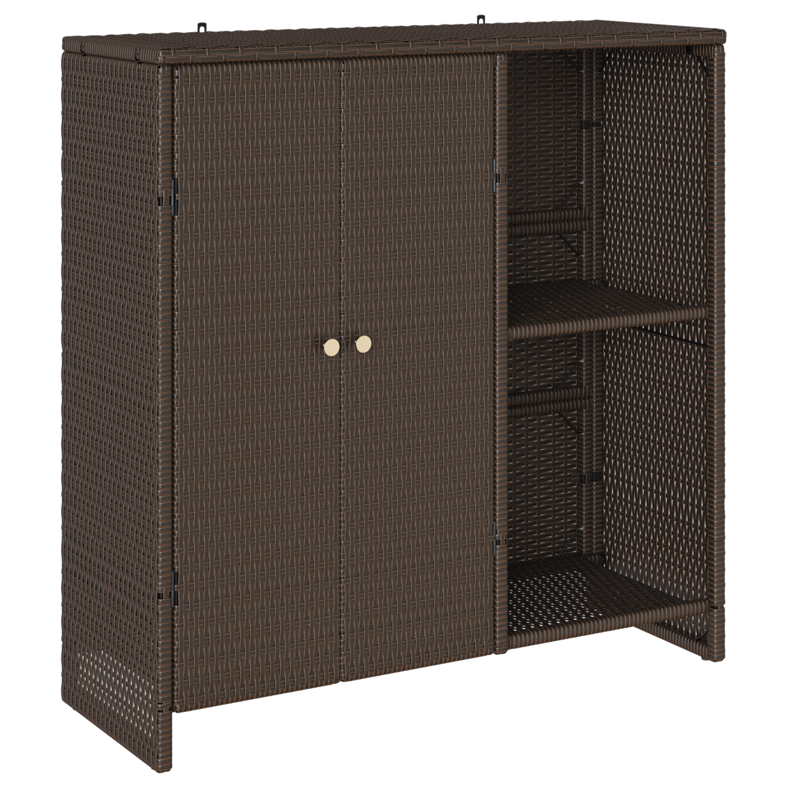 Storage Cabinet Brown 100x36x102 cm Rattan - Image 2