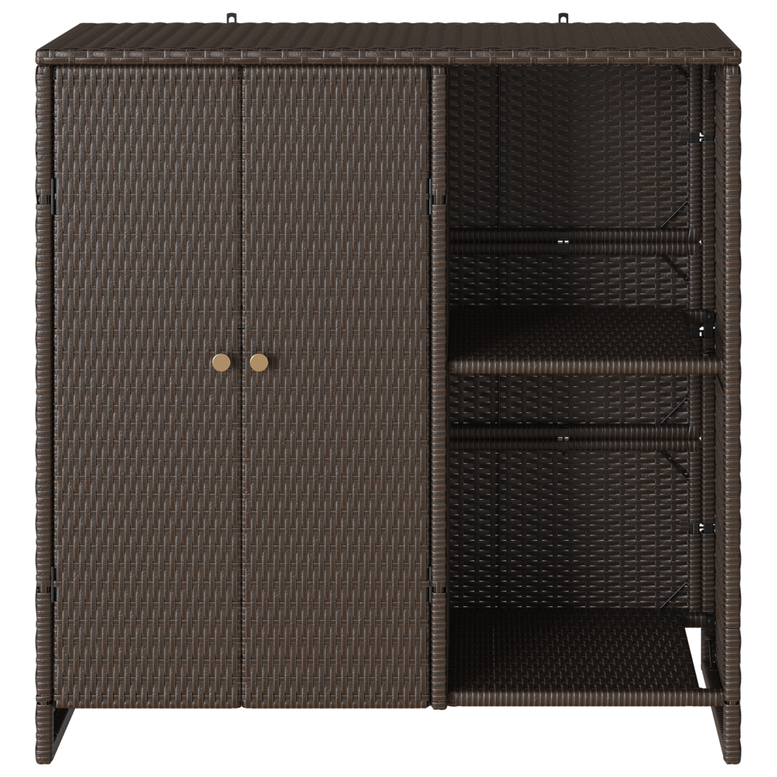 Storage Cabinet Brown 100x36x102 cm Rattan - Image 5
