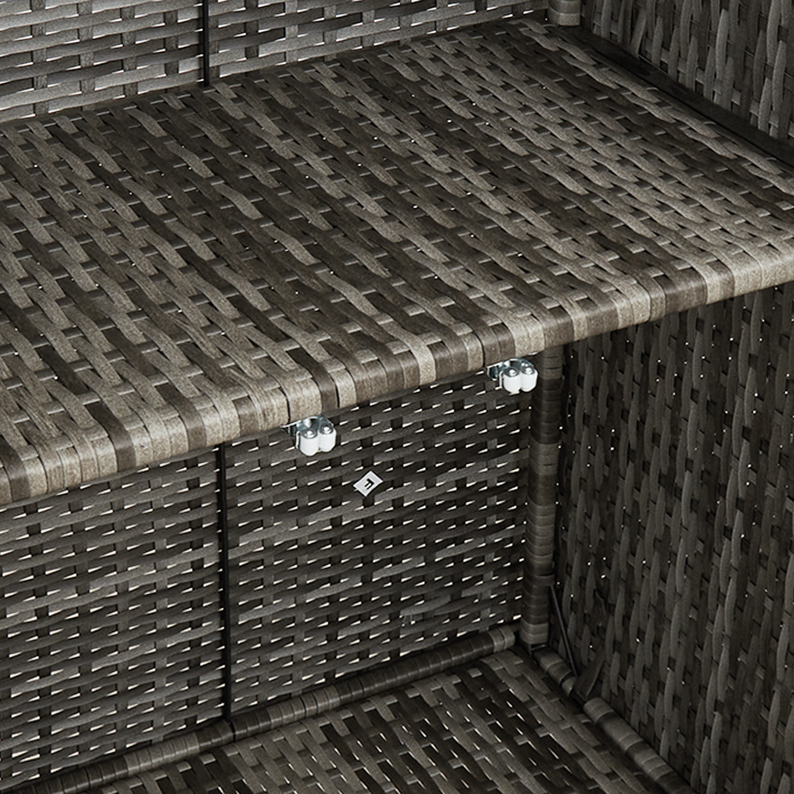 Storage Cabinet Grey 100x36x102 cm Rattan - Image 9