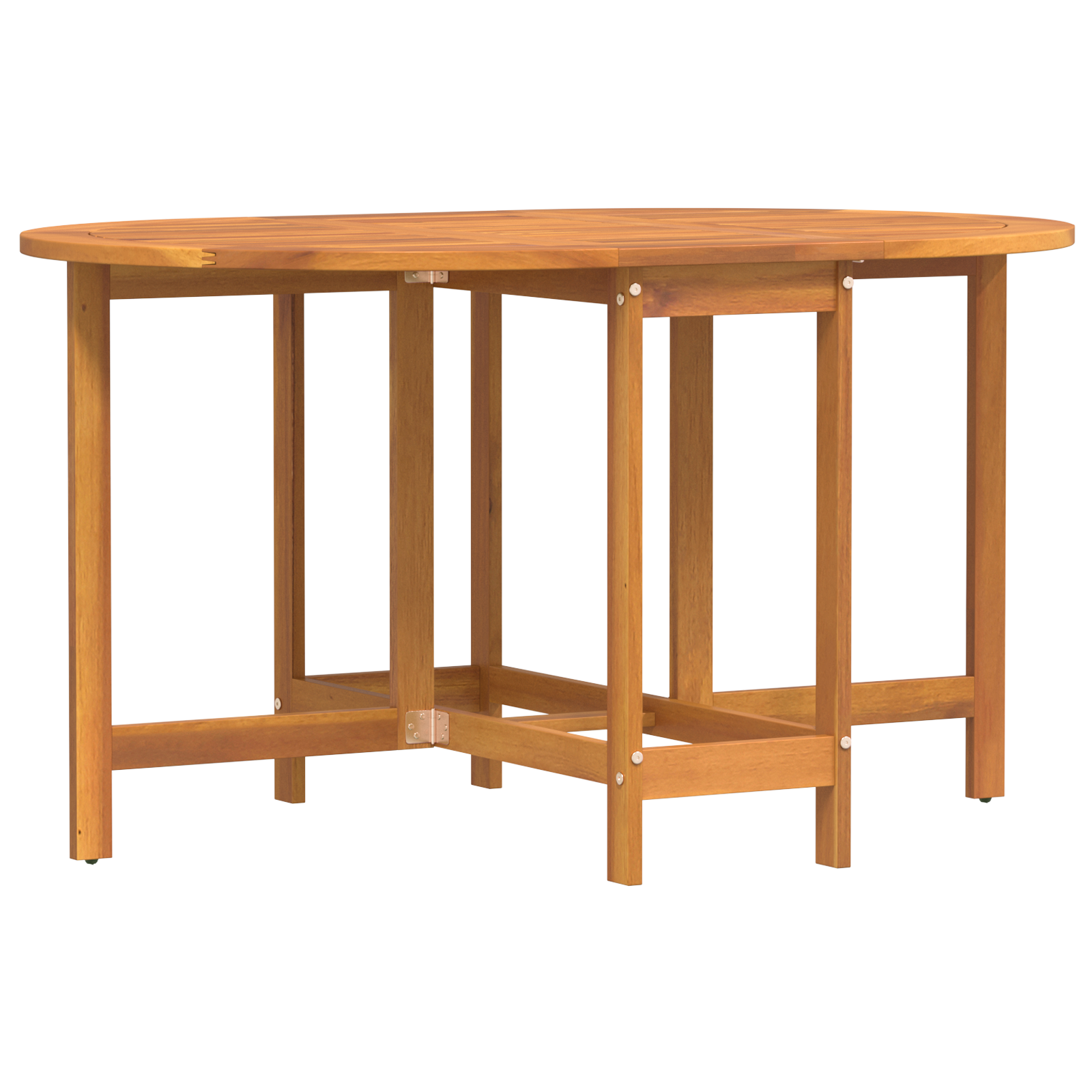 Folding Butterfly Garden Table 110x60x72 cm Solid Wood Acacia Oval - Image 2