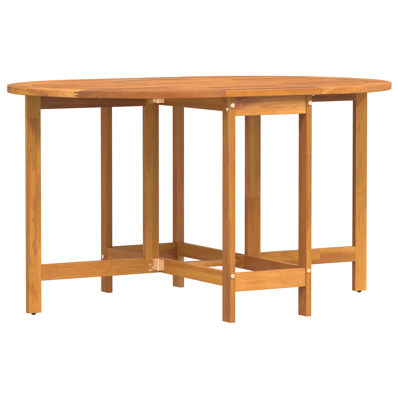 Folding Butterfly Garden Table 110x60x72 cm Solid Wood Acacia Oval - Image 7