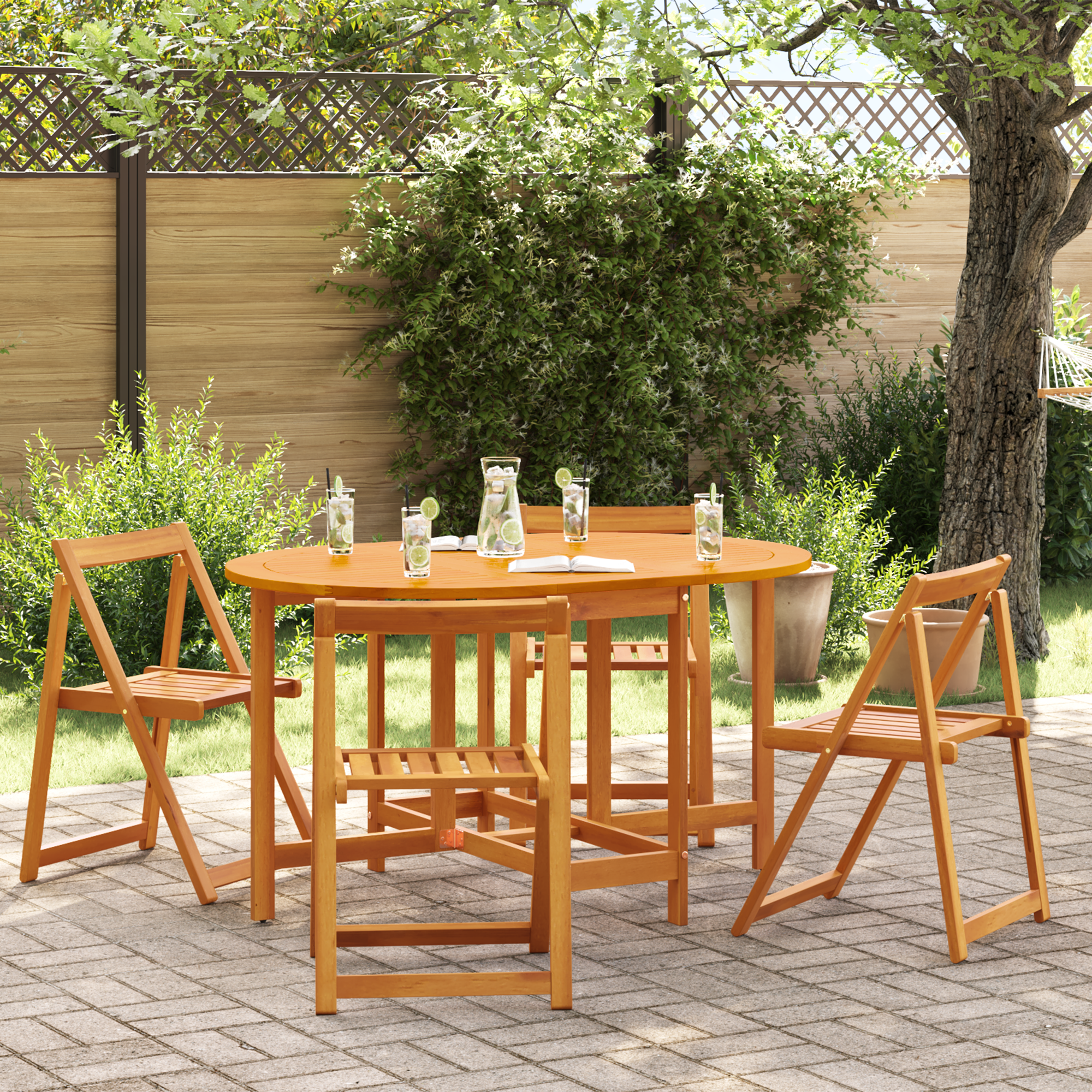 Terrastafels Natuurlijke hout Massief acaciahout Middelgroot