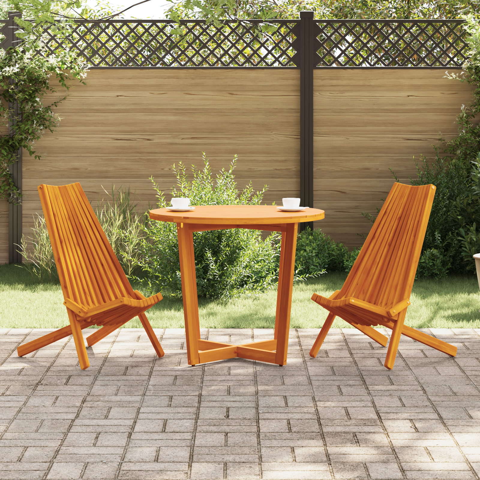 Opvouwbare Tuinstoelen 2 stuks Massief Hout Acacia