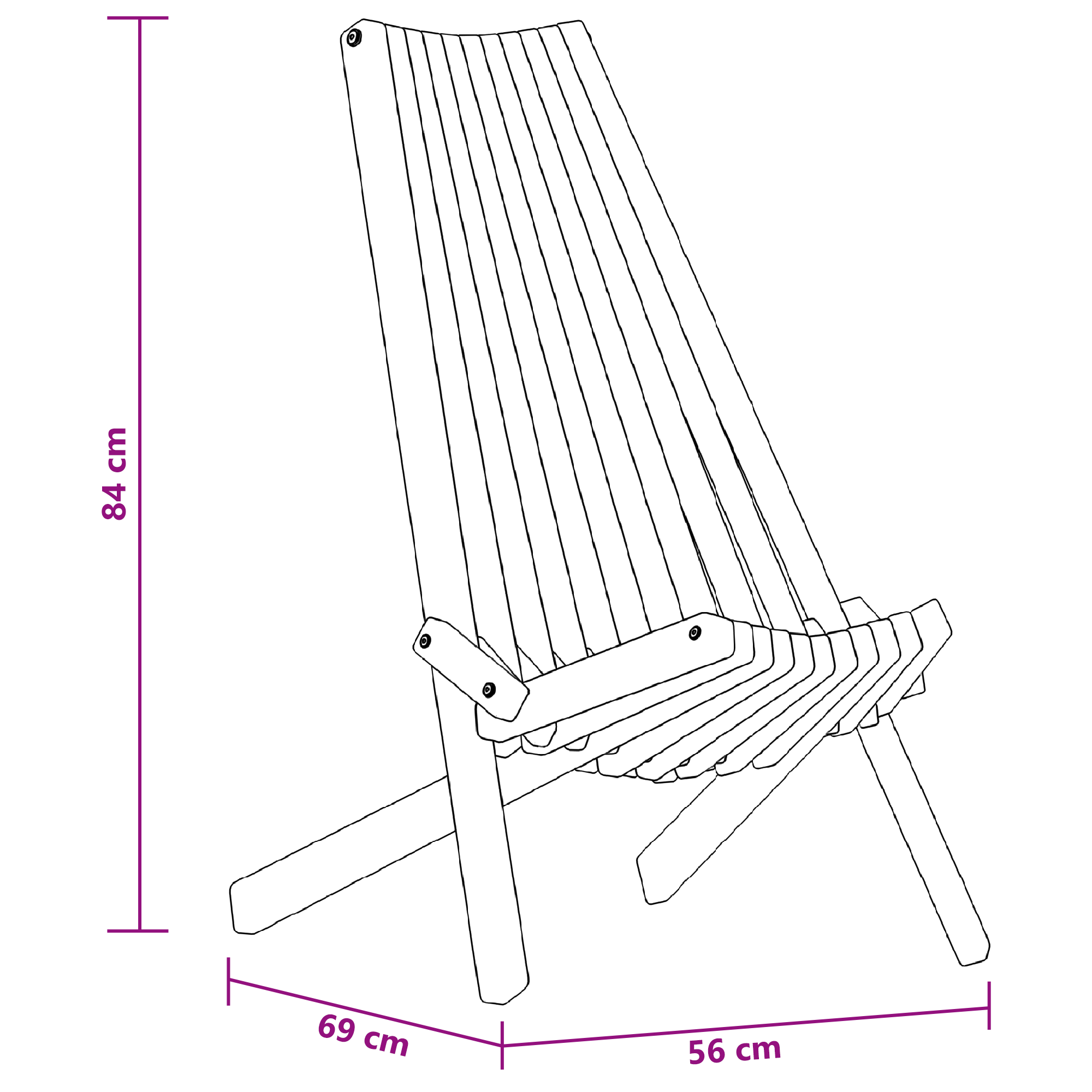 Folding Garden Chairs 2 pcs Solid Wood Acacia - Image 11