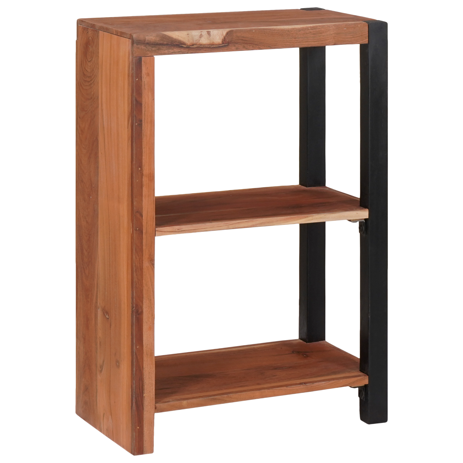 Boekenkast Bruin, Zwart 80 x 30 x 110 cm Massief Acaciahout