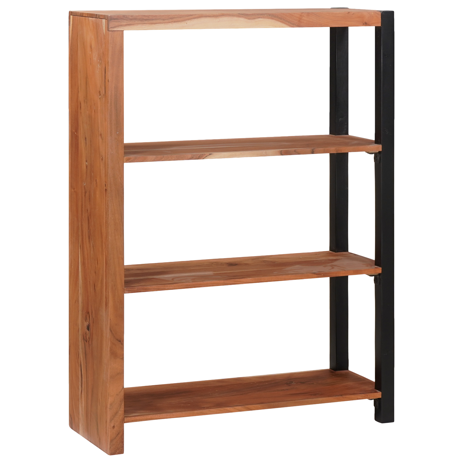 Boekenkast Bruin, Zwart 80 x 30 x 110 cm Massief Acaciahout