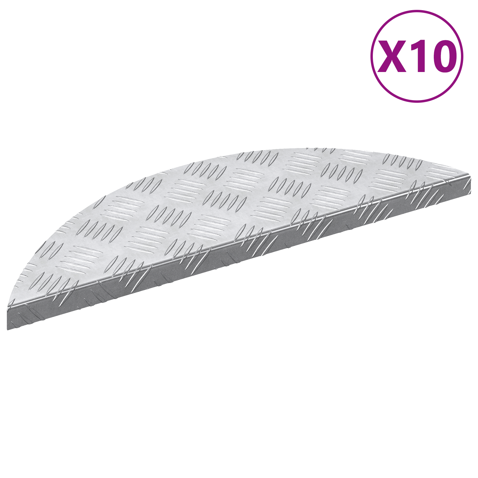 Aluminum Stair Treads 10 pcs Anti-Slip 60x18 cm - Image 2