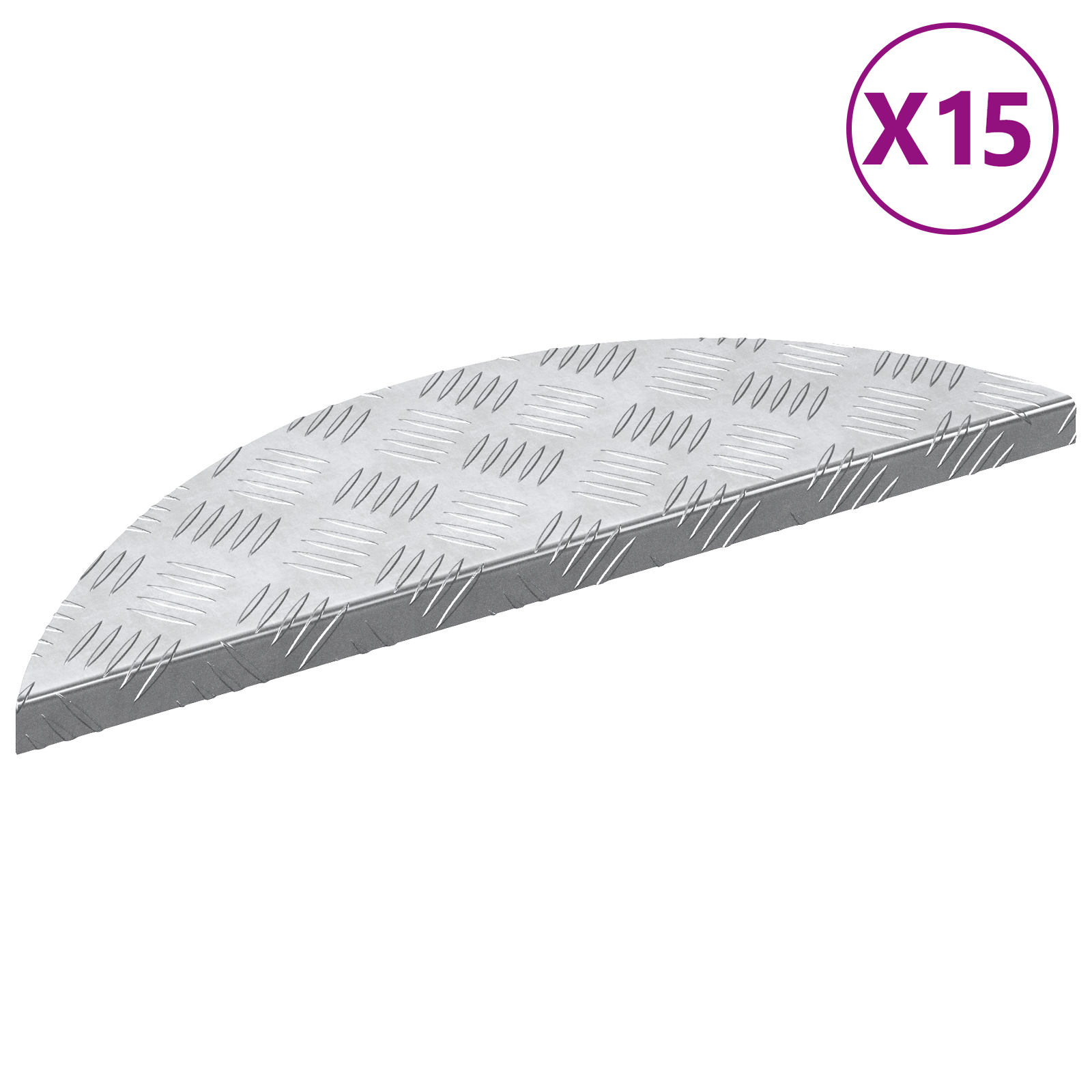 Aluminium Stair Treads 15 pcs Anti-Slip 60x18 cm - Image 2