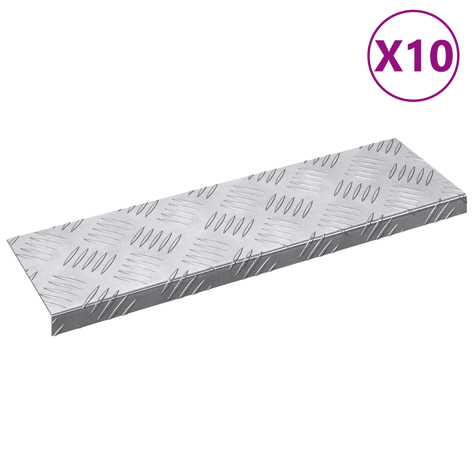 Thumbnail - vidaXL Rautenscheiben 10 pcs Silber 60 x 18 cm Aluminium