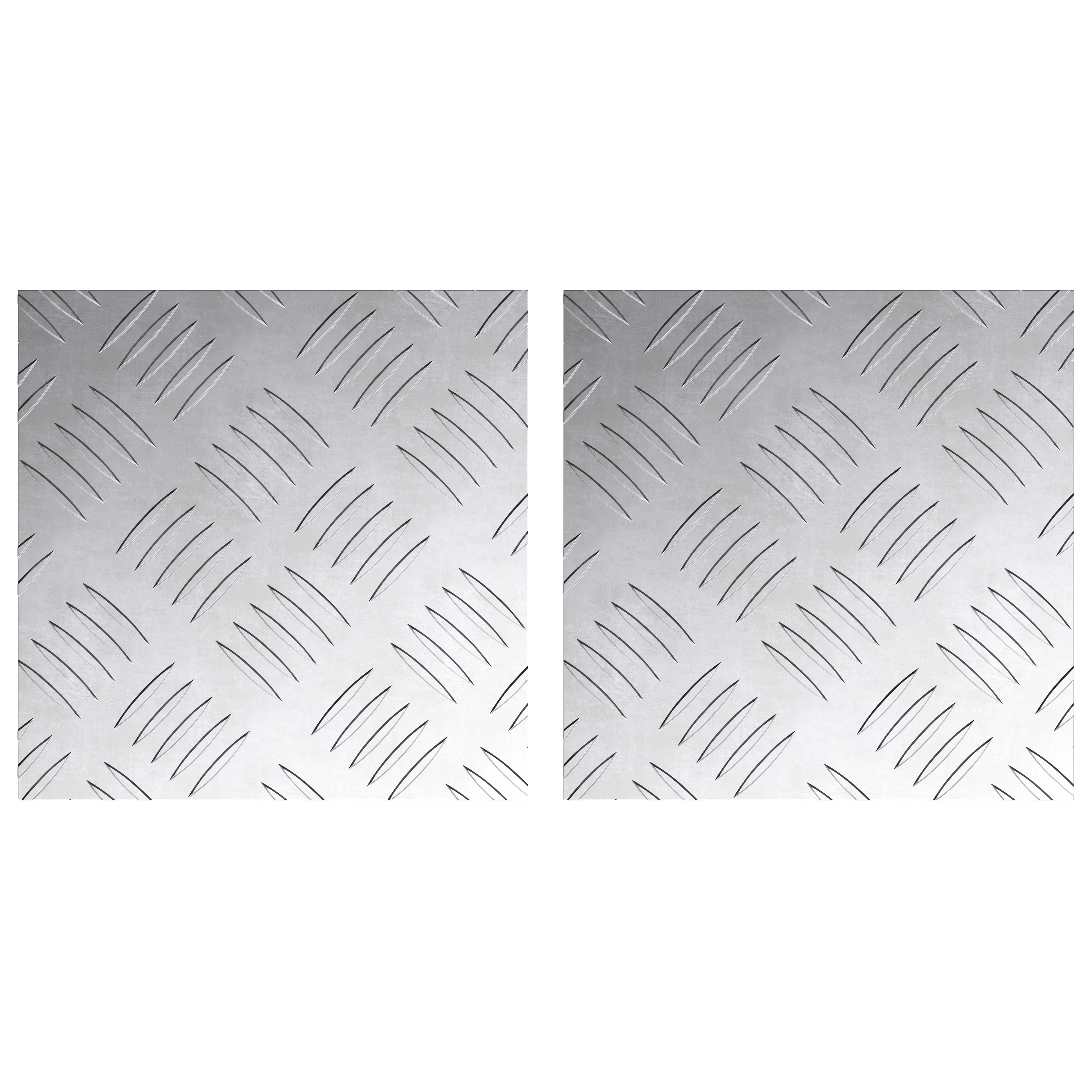 Aluminium Checker Plates 2 pcs Anti-Slip 20x20 cm - Image 2