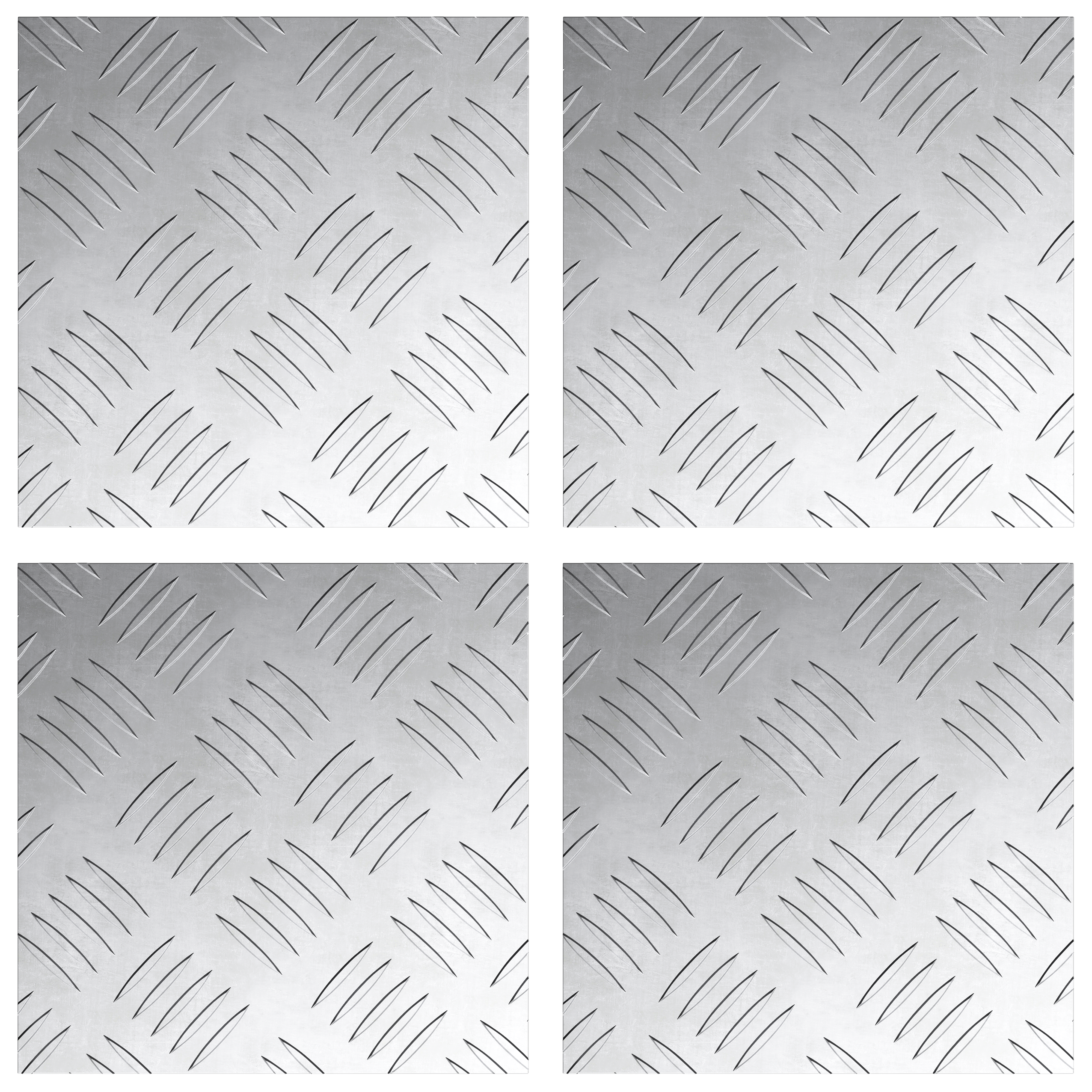 Aluminium Checker Plates 4 pcs Anti-Slip 20x20 cm - Image 2