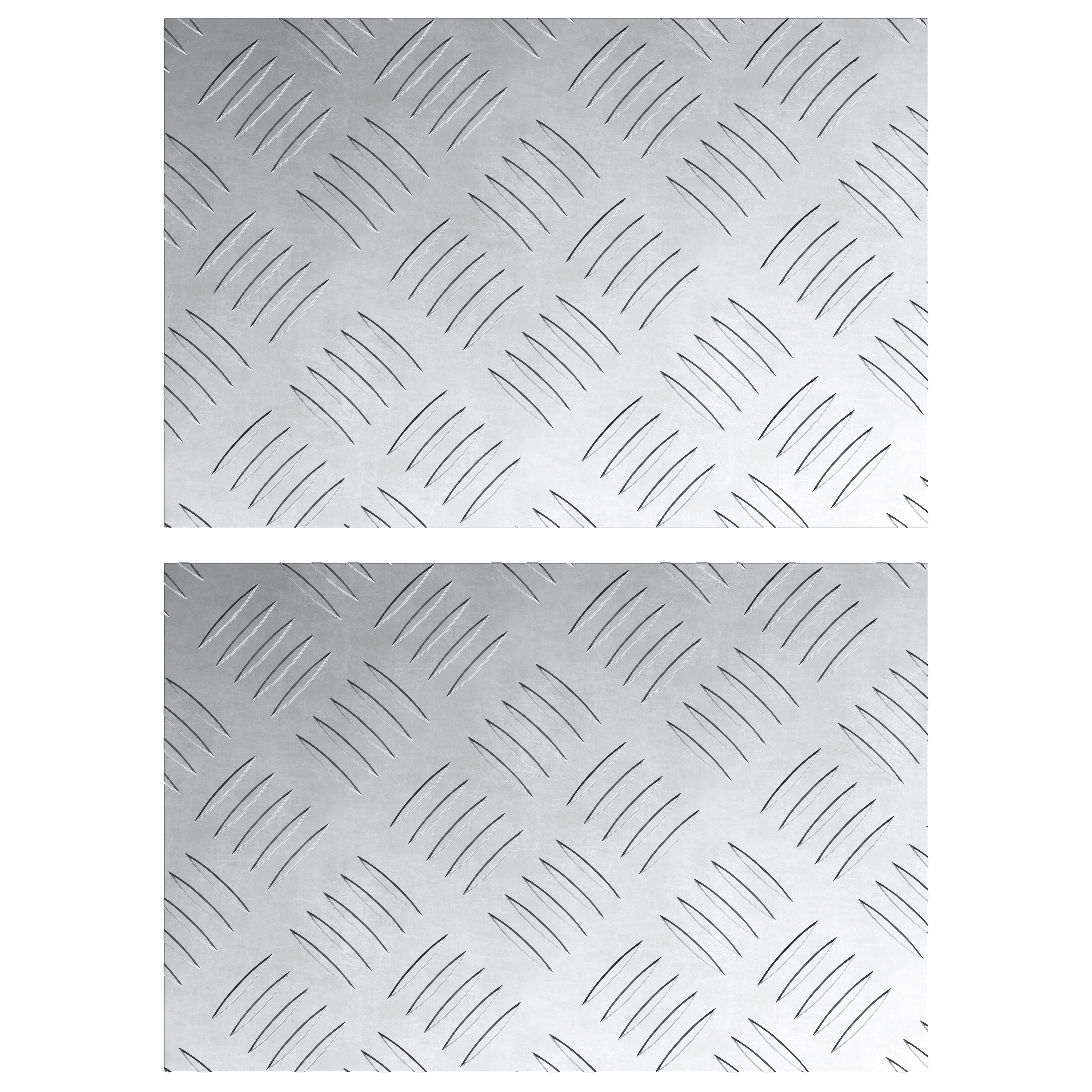Thumbnail - vidaXL Rautenscheiben 2 pcs Silber 30 x 20 cm Aluminium