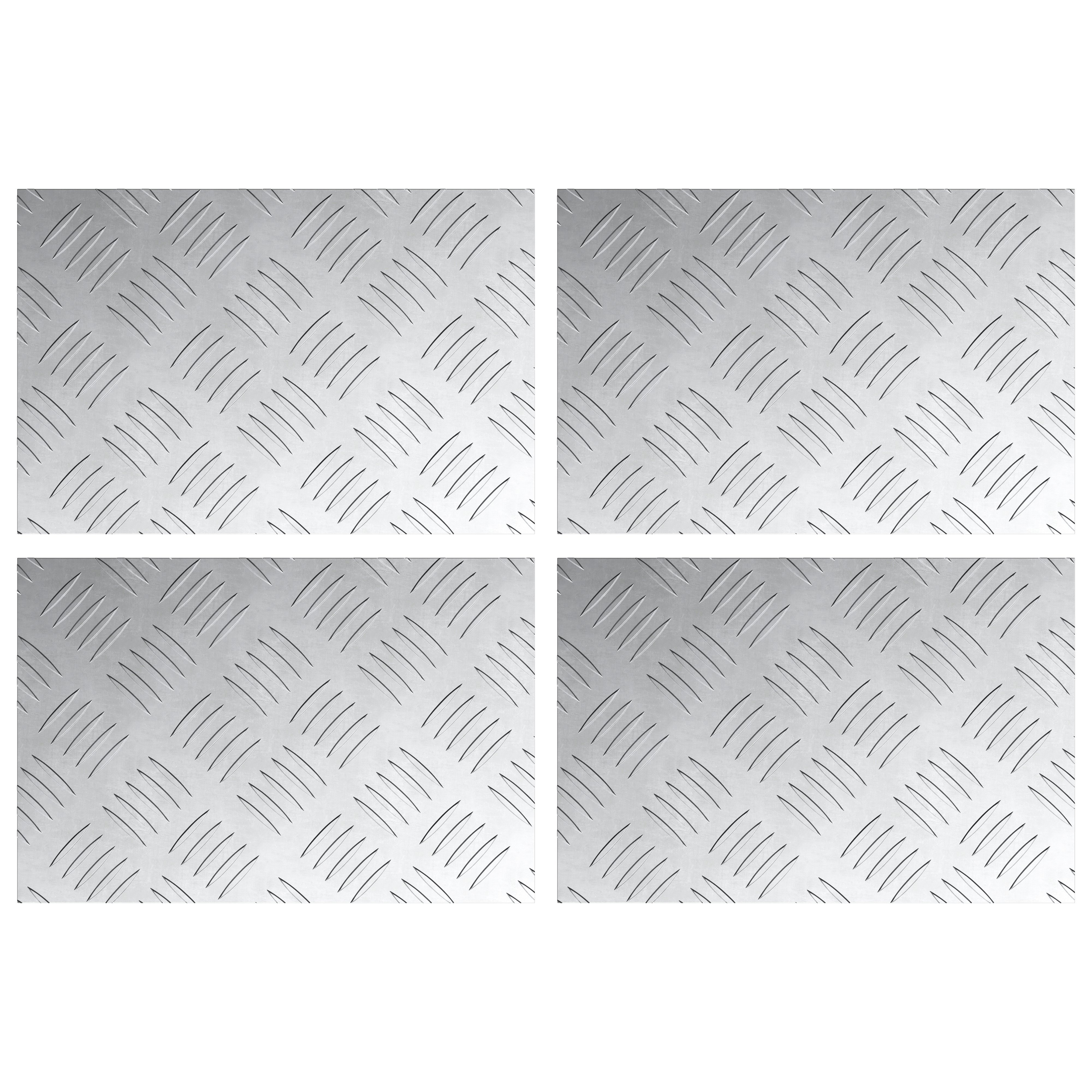 Aluminium Checker Plates 4 pcs Anti-Slip 30x20 cm - Image 2