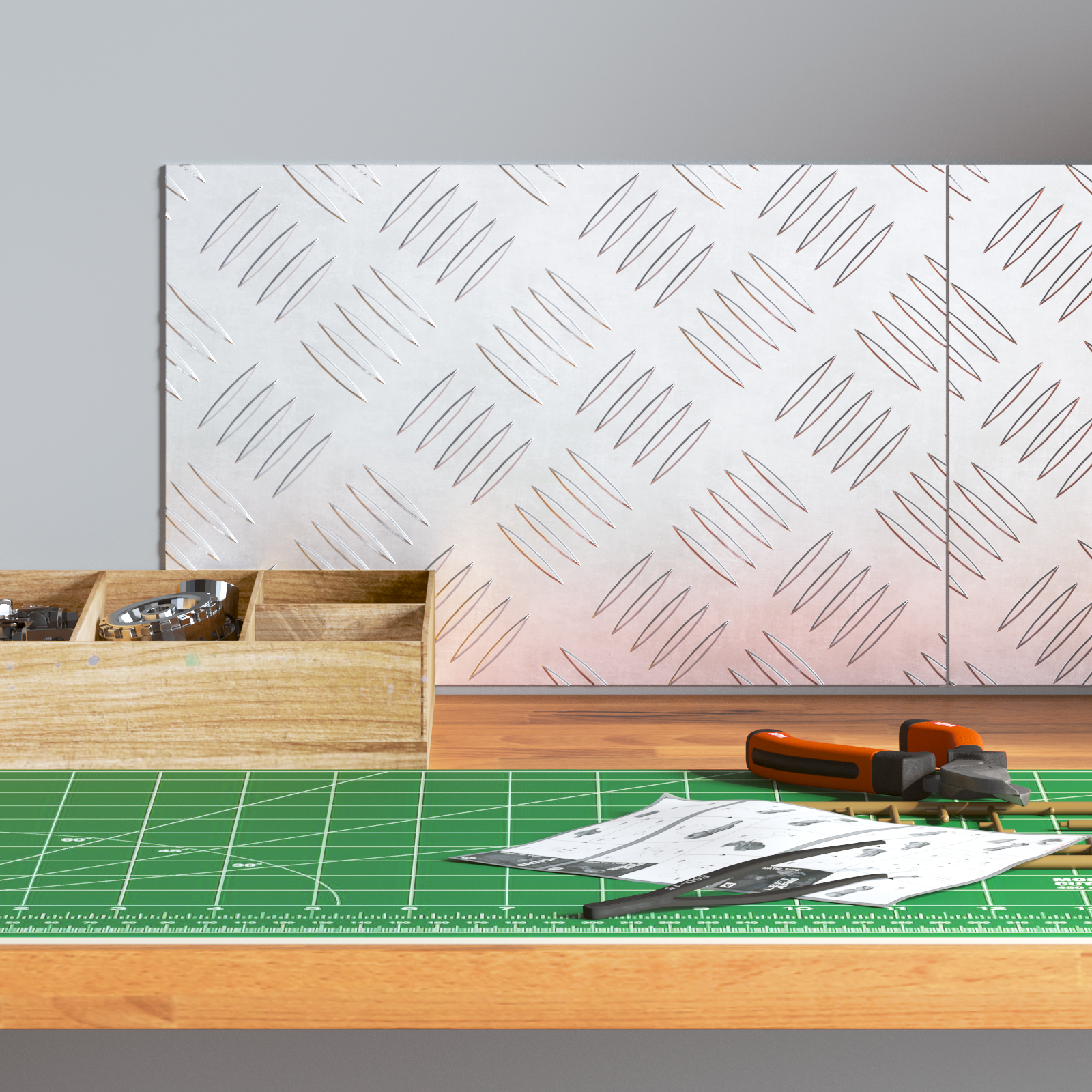 Aluminium Checker Plates - 2 Pack, Non-Slip, 30x20 cm - Image 3