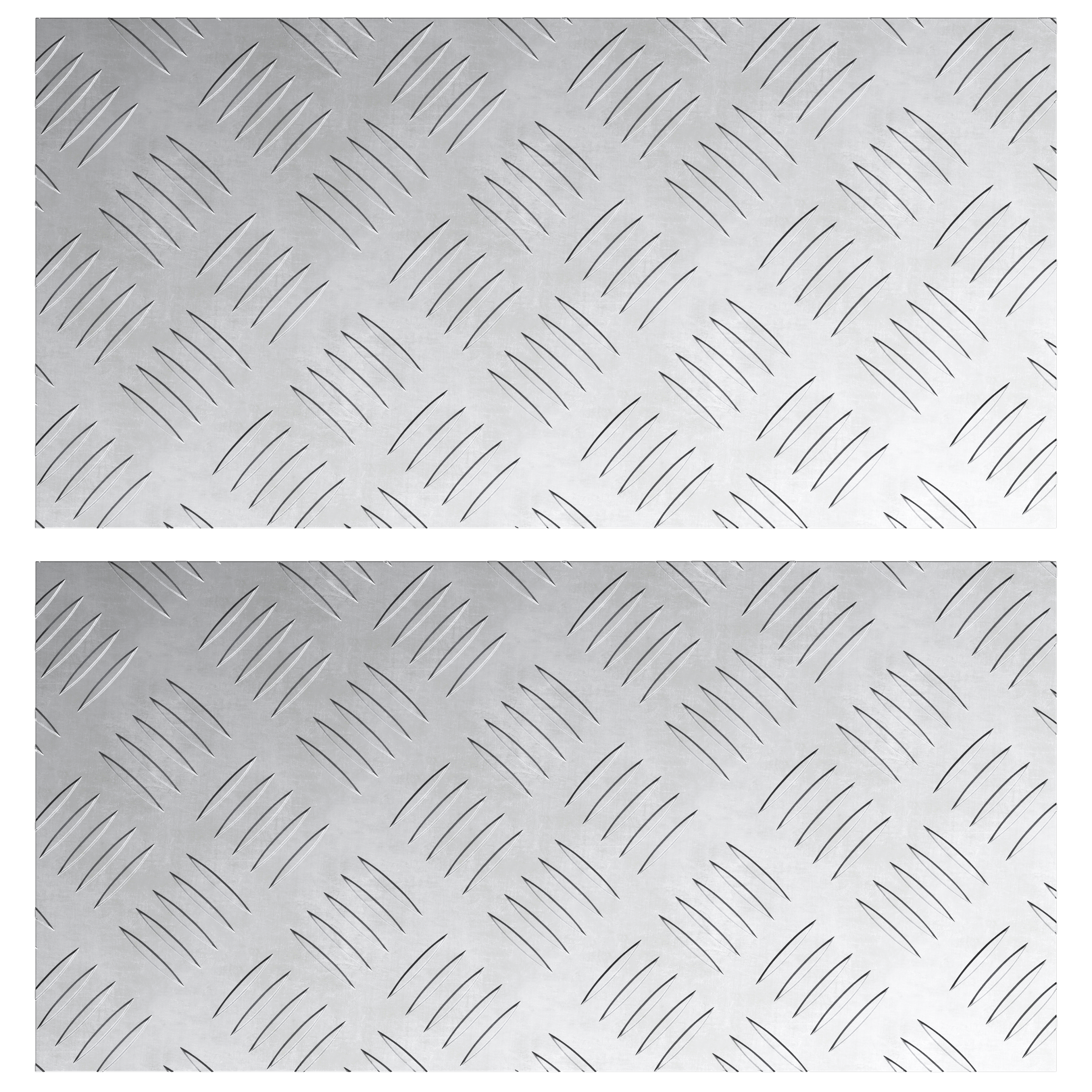 Aluminium Checker Plates - 2 Pack, Non-Slip, 40x20 cm - Image 2