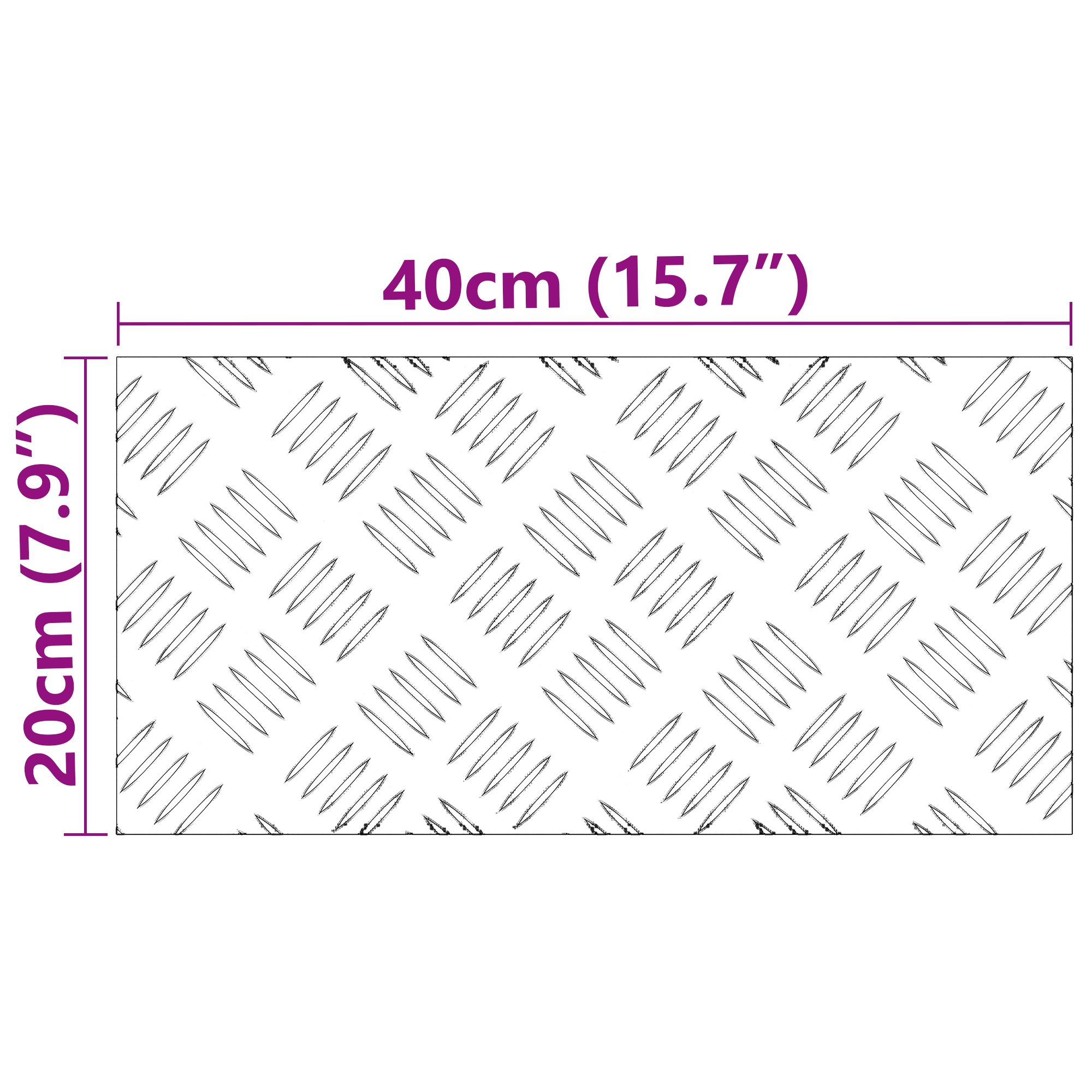 Aluminium Checker Plates - 2 Pack, Non-Slip, 40x20 cm - Image 8
