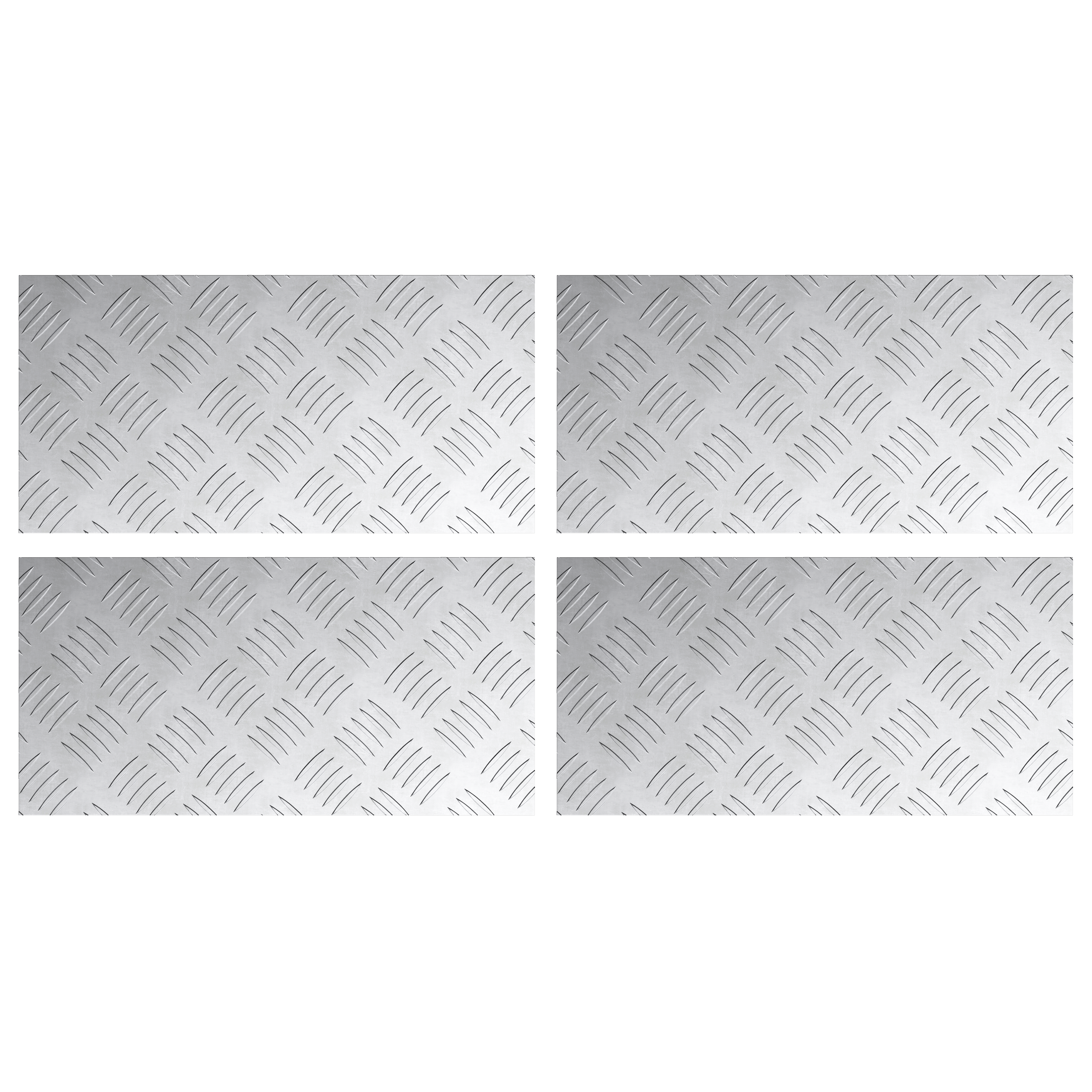 Aluminium Checker Plates 4 pcs Anti-Slip 40x20 cm - Image 2