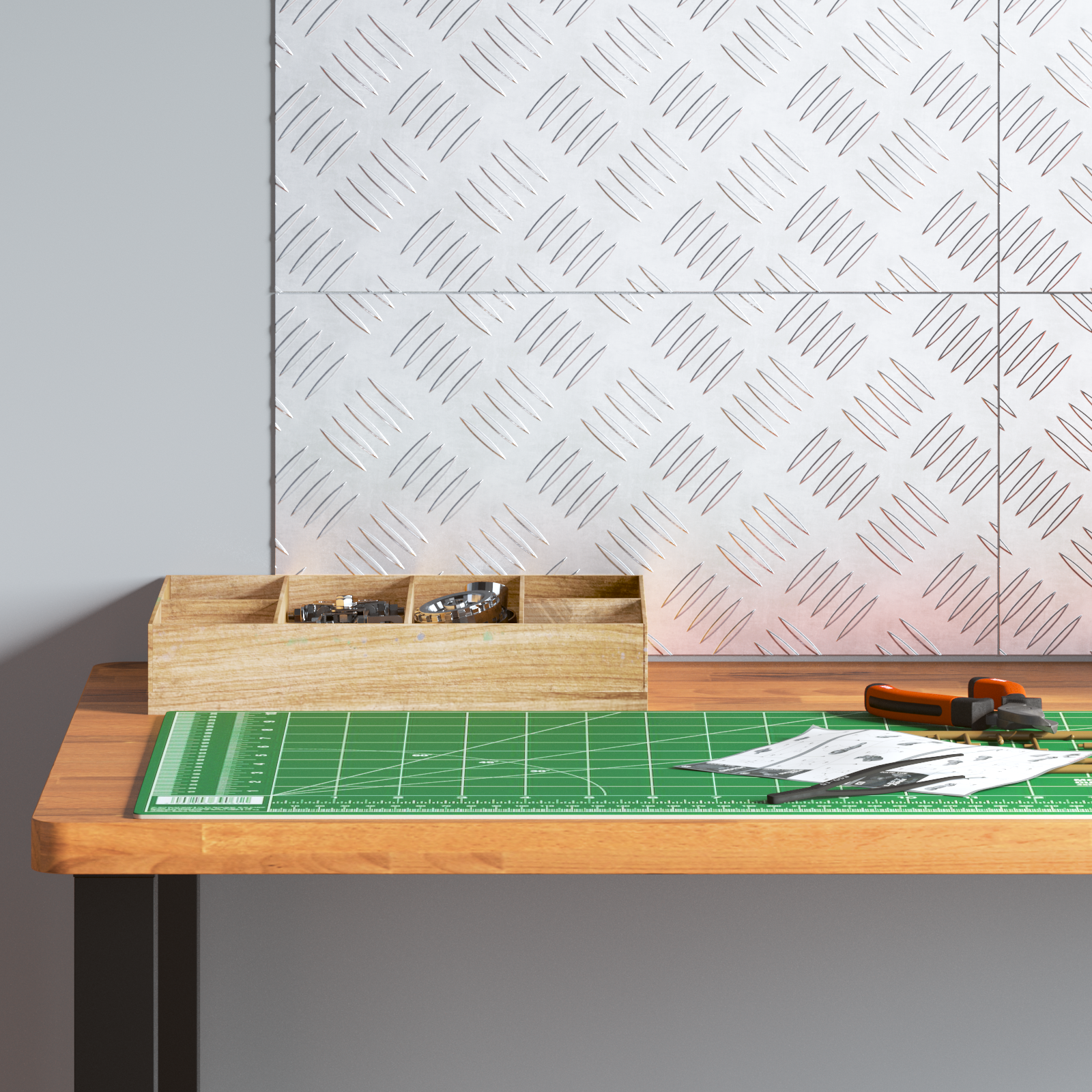 Aluminium Checker Plates 4 pcs Anti-Slip 40x20 cm - Image 3